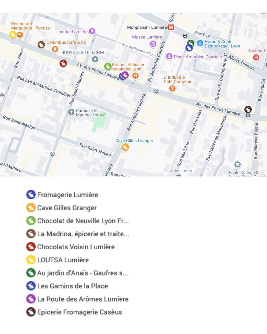 Parcours du Goût : liste des commerces participants 