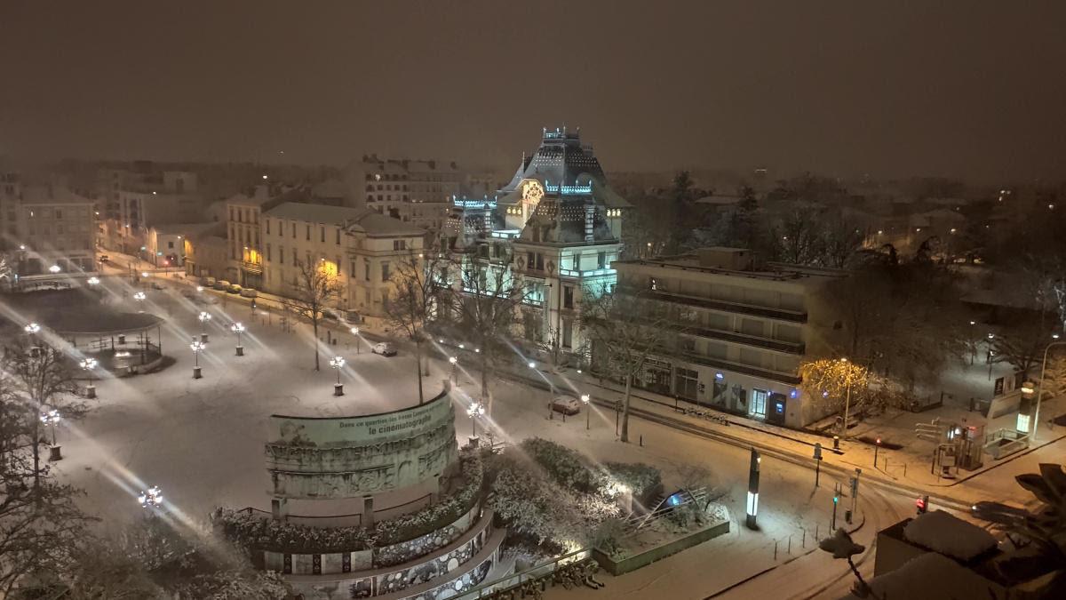 Le 8ème arrondissement de Lyon sous la neige