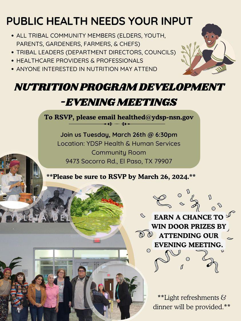 Nutrition Program Development- Evening Meeting Nutrition Program Development- Evening Meeting