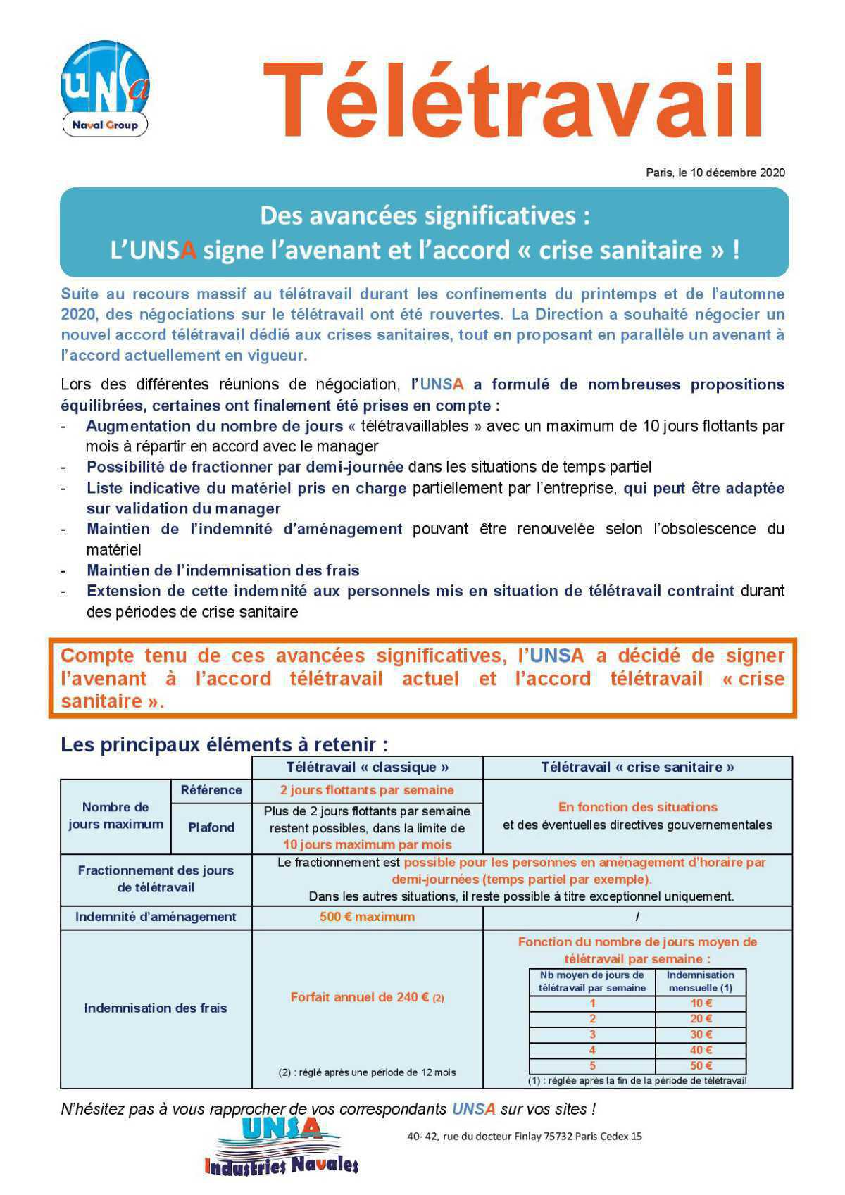 Télétravail : Des avancées significatives : L’UNSA signe l’avenant et l’accord « crise sanitaire » ! Télétravail : Des avancées significatives : L’UNSA signe l’avenant et l’accord « crise sanitaire » !