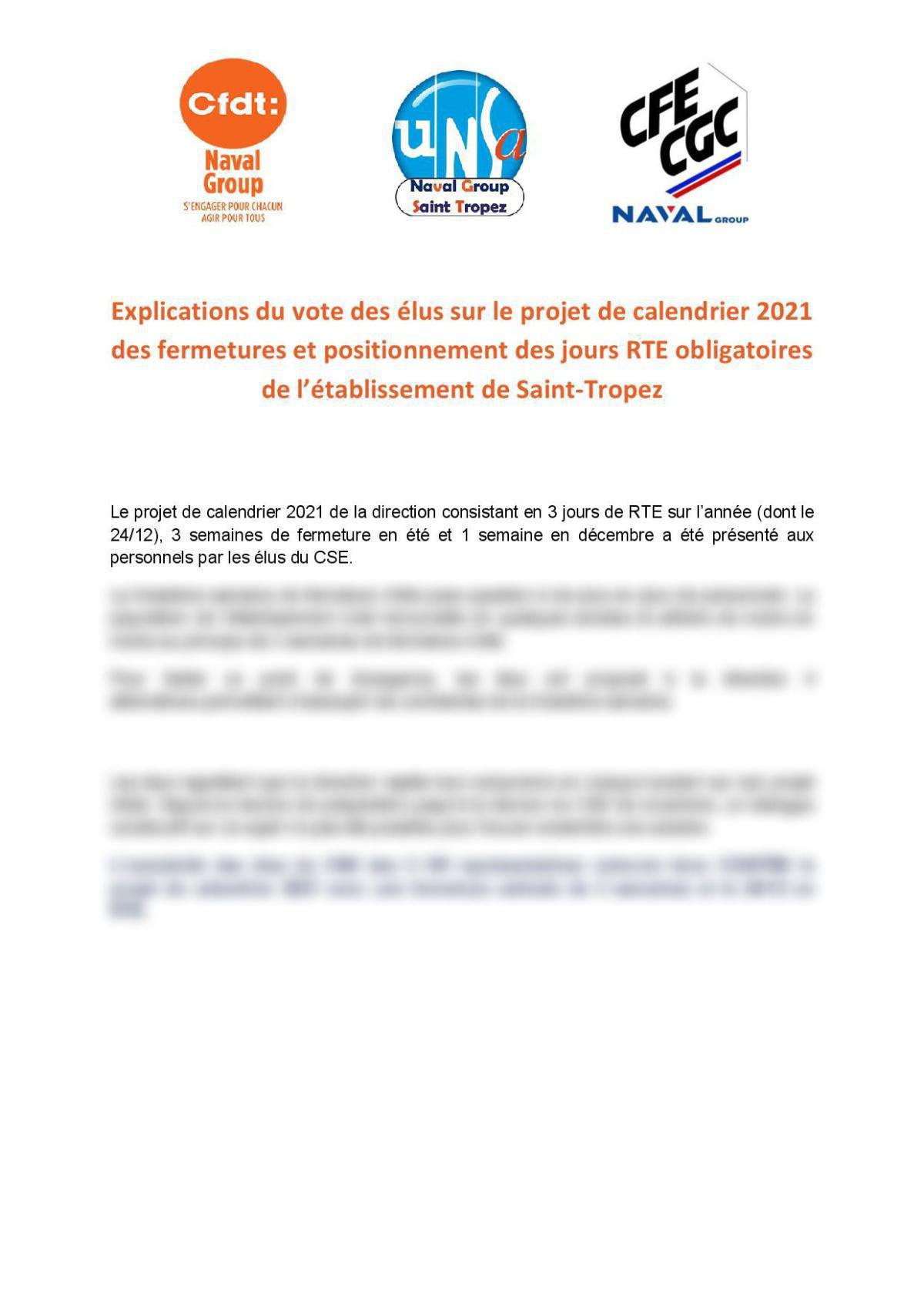 Réunion du 1er décembre 2020 - Explication de vote Réunion du 1er décembre 2020 - Explication de vote