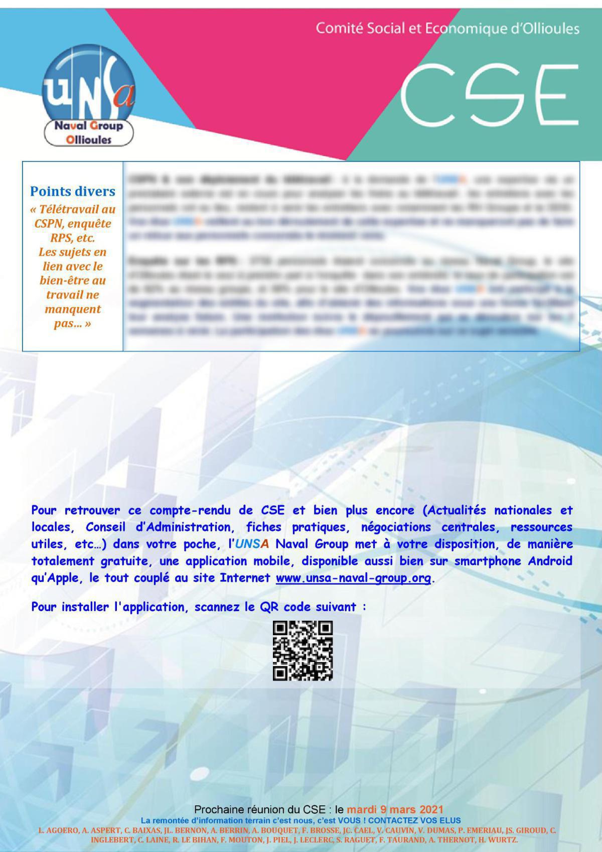 CSE d'Ollioules - réunion du 9 février 2021 CSE d'Ollioules - réunion du 9 février 2021