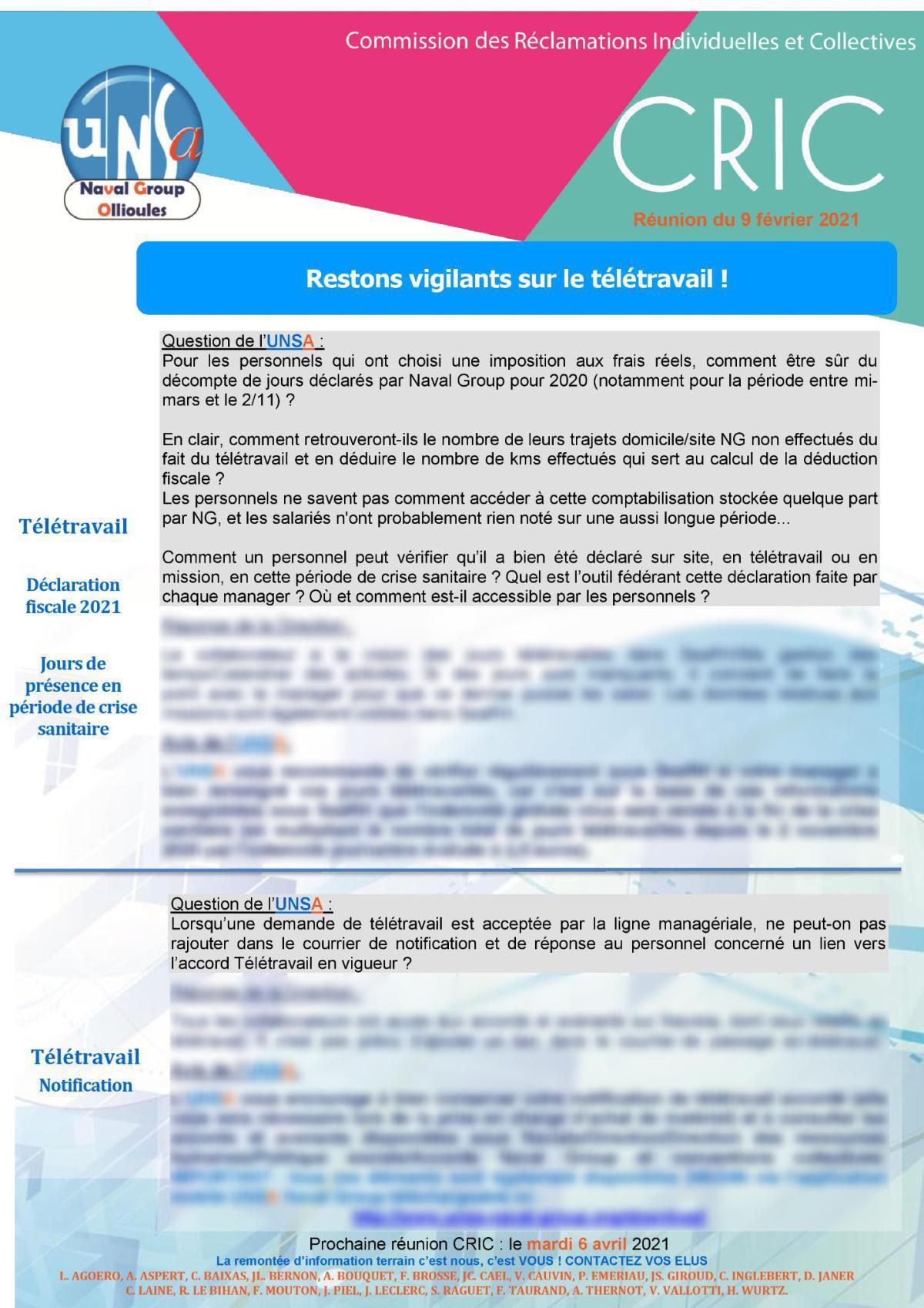 CRIC Ollioules - réunion du 9 février 2021 CRIC Ollioules - réunion du 9 février 2021