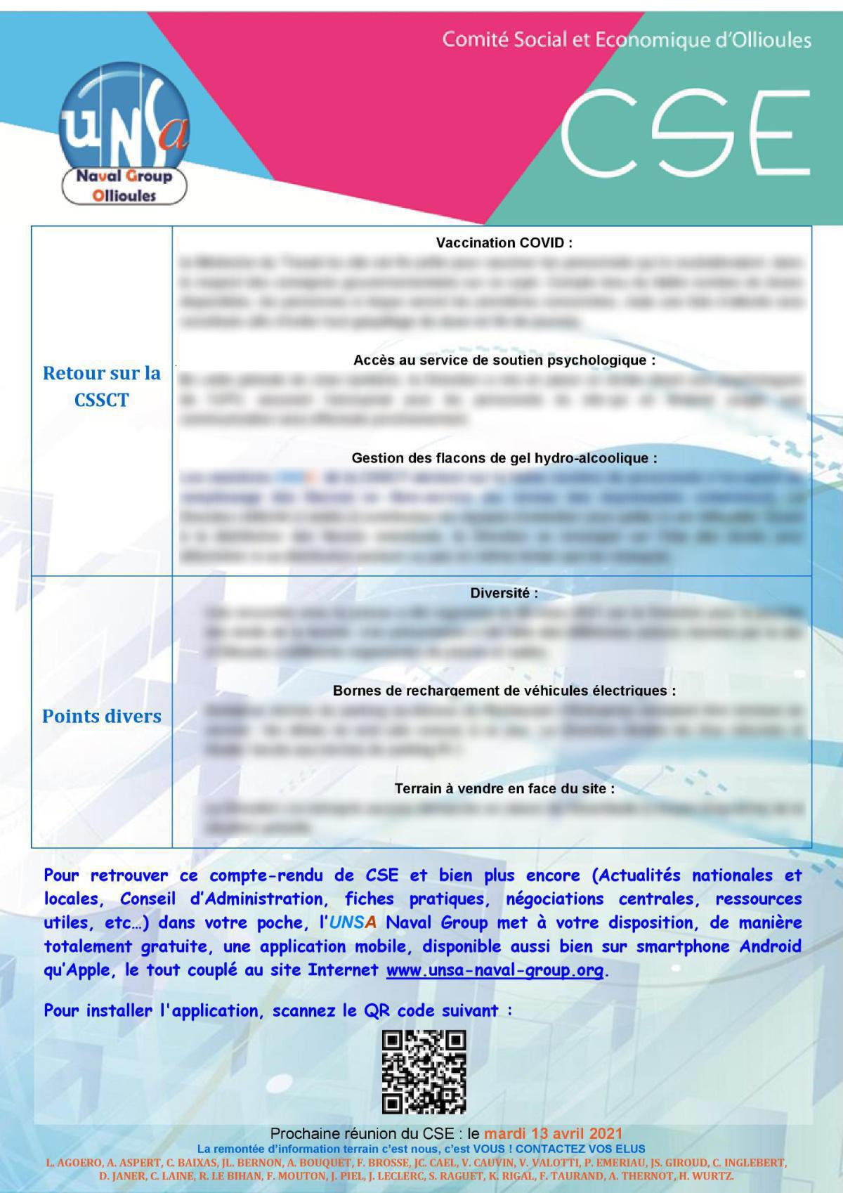 CSE d'Ollioules - réunion du 9 mars 2021 CSE d'Ollioules - réunion du 9 mars 2021