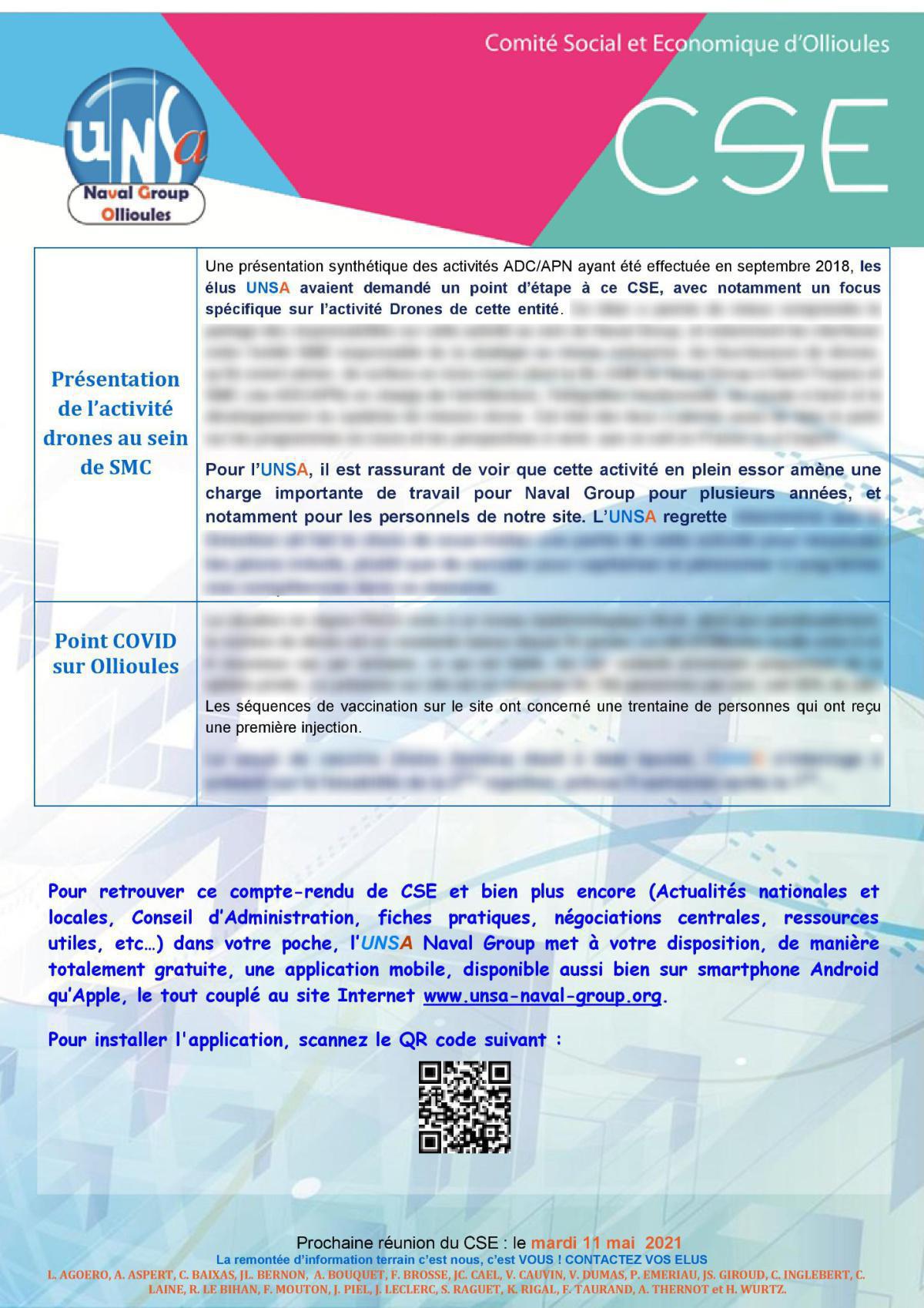 CSE d'Ollioules - réunion du 13 avril 2021 CSE d'Ollioules - réunion du 13 avril 2021
