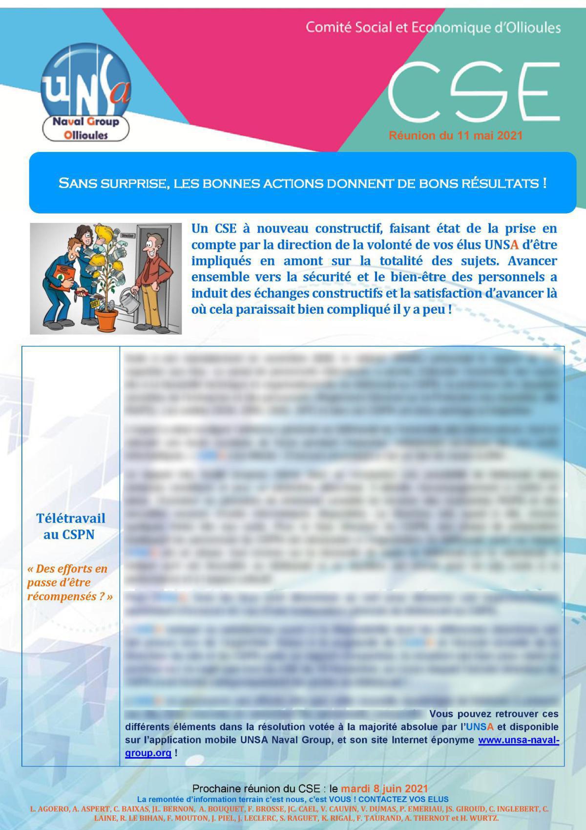 CSE d'Ollioules - réunion du 11 mai 2021 CSE d'Ollioules - réunion du 11 mai 2021