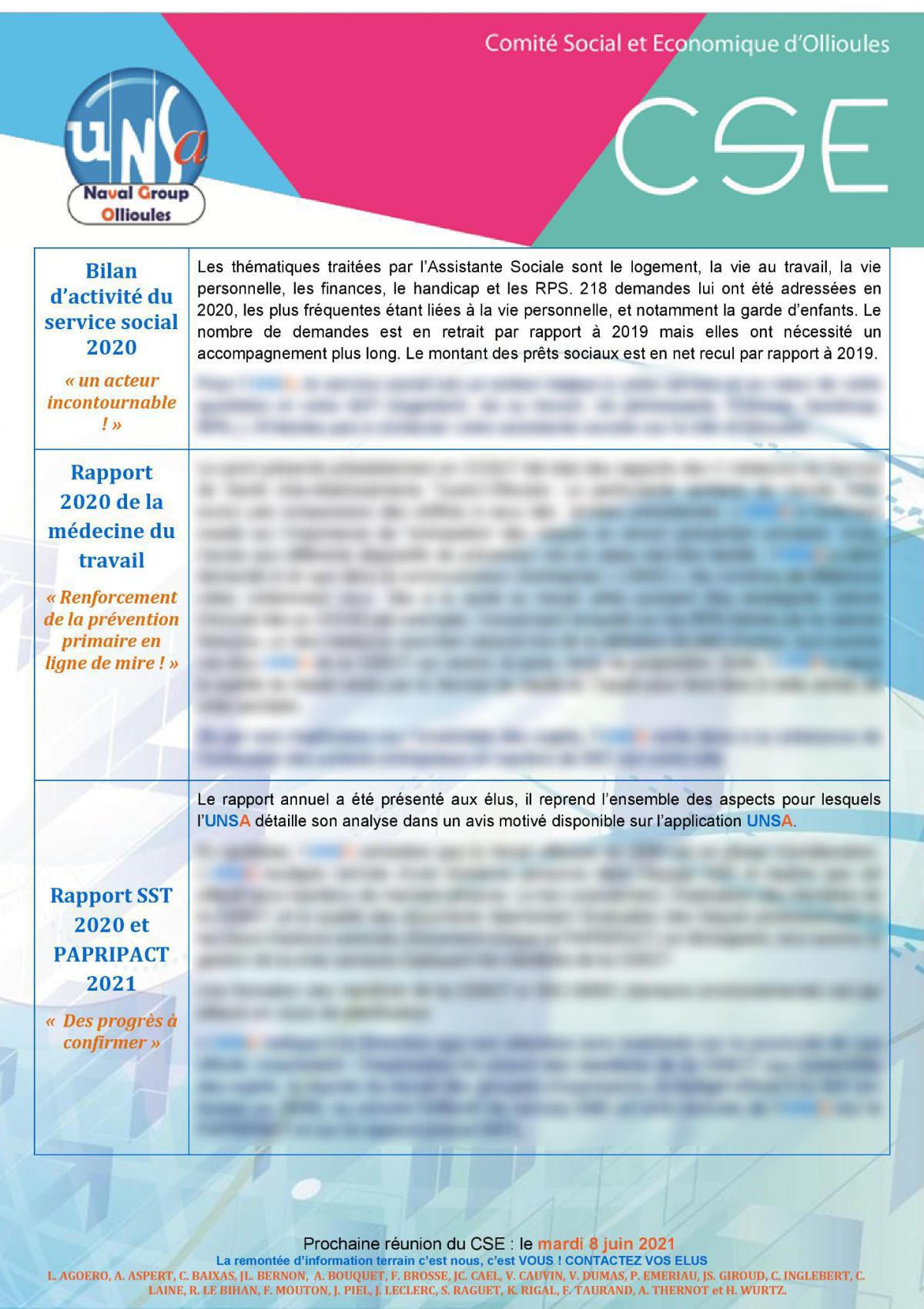 CSE d'Ollioules - réunion du 11 mai 2021 CSE d'Ollioules - réunion du 11 mai 2021