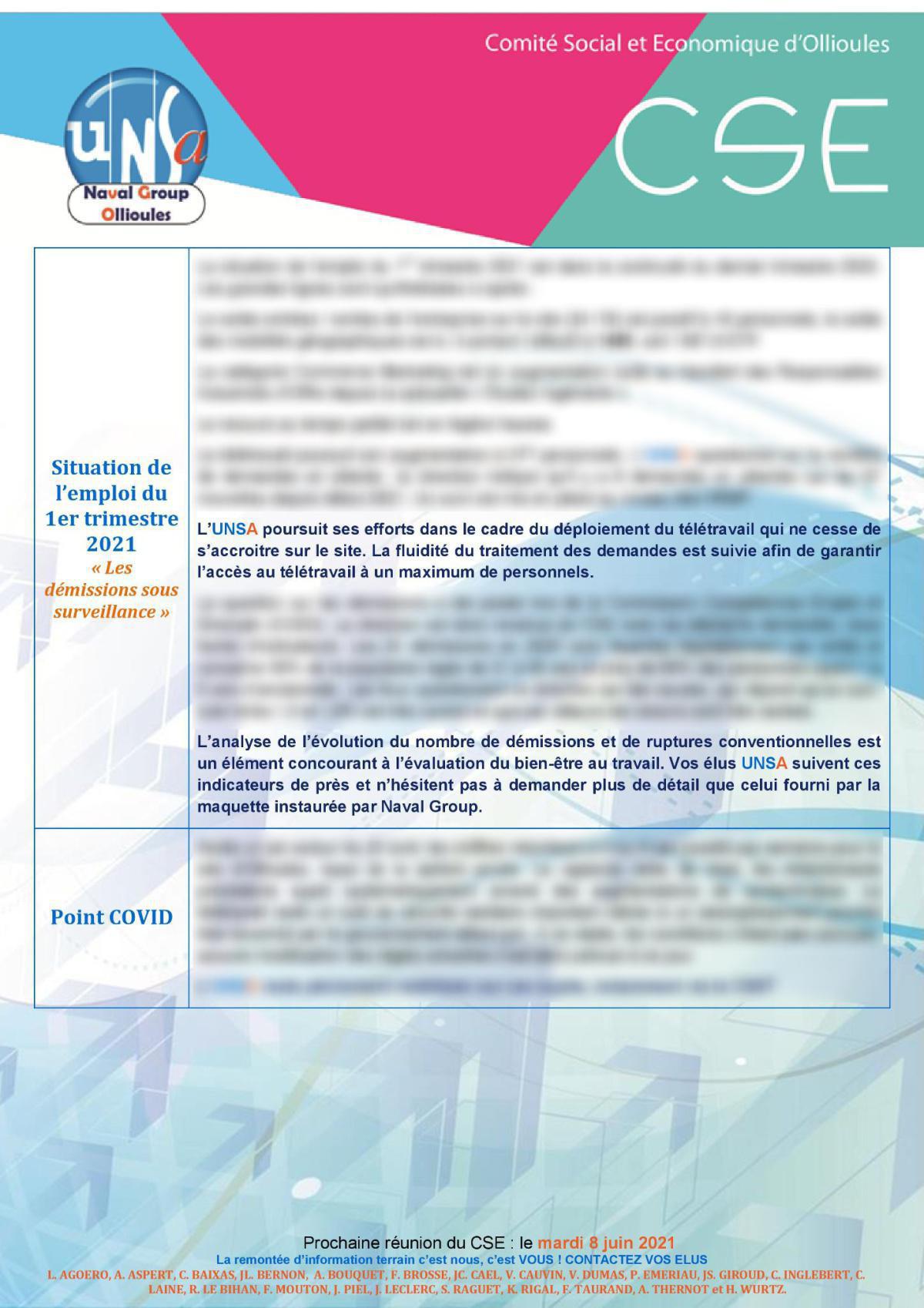 CSE d'Ollioules - réunion du 11 mai 2021 CSE d'Ollioules - réunion du 11 mai 2021