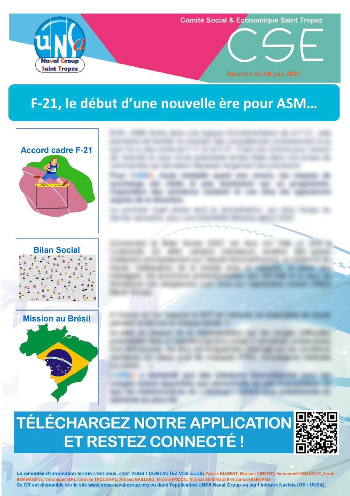 CSE de Saint Tropez - Réunion du 8 juin 2021 - Compte rendu CSE de Saint Tropez - Réunion du 8 juin 2021 - Compte rendu