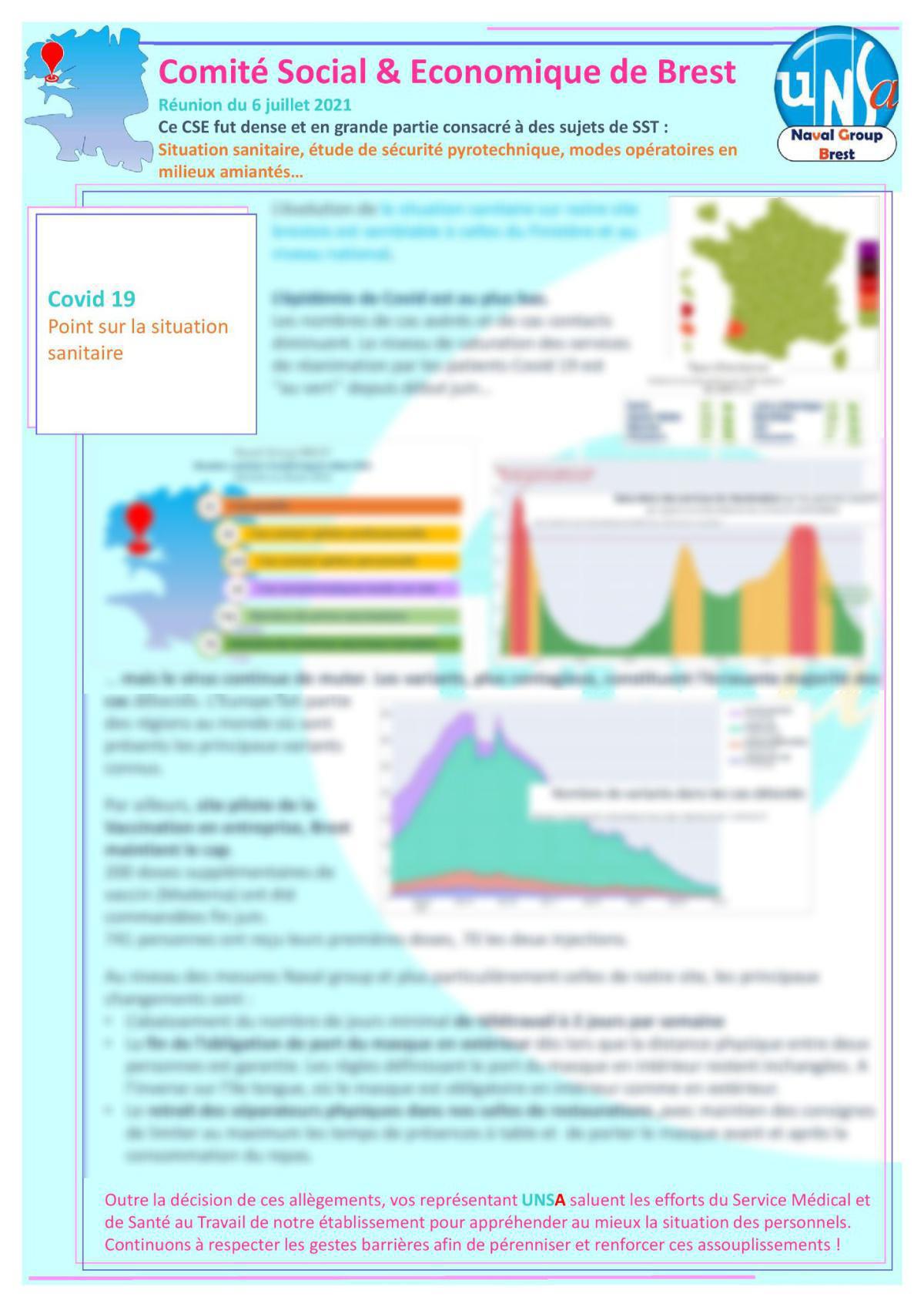 CSE de Brest - réunion du 6 juillet 2021 - Compte rendu CSE de Brest - réunion du 6 juillet 2021 - Compte rendu