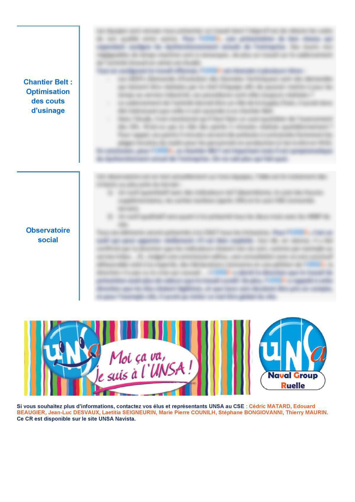 CSE de Ruelle - Réunion du 13 juillet 2021 - Compte rendu CSE de Ruelle - Réunion du 13 juillet 2021 - Compte rendu