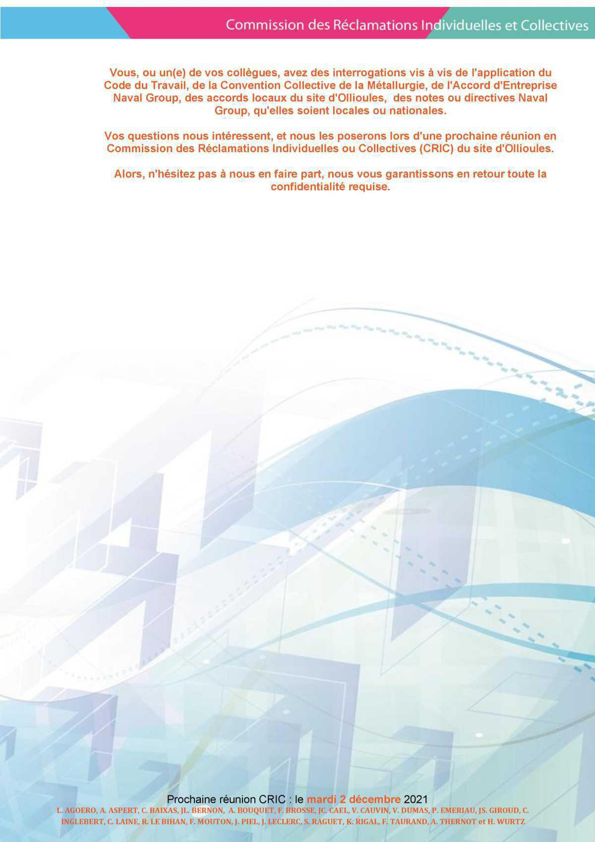 CRIC Ollioules - réunion du 5 octobre 2021 CRIC Ollioules - réunion du 5 octobre 2021