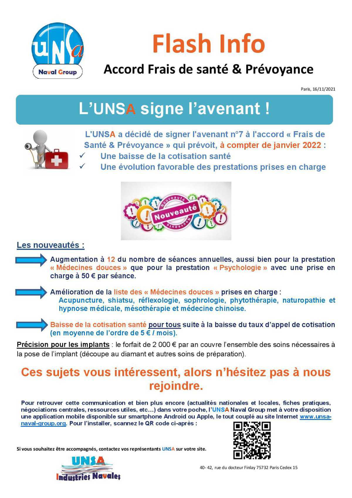Accord Frais de santé & Prévoyance : l'UNSA signe l'avenant !
