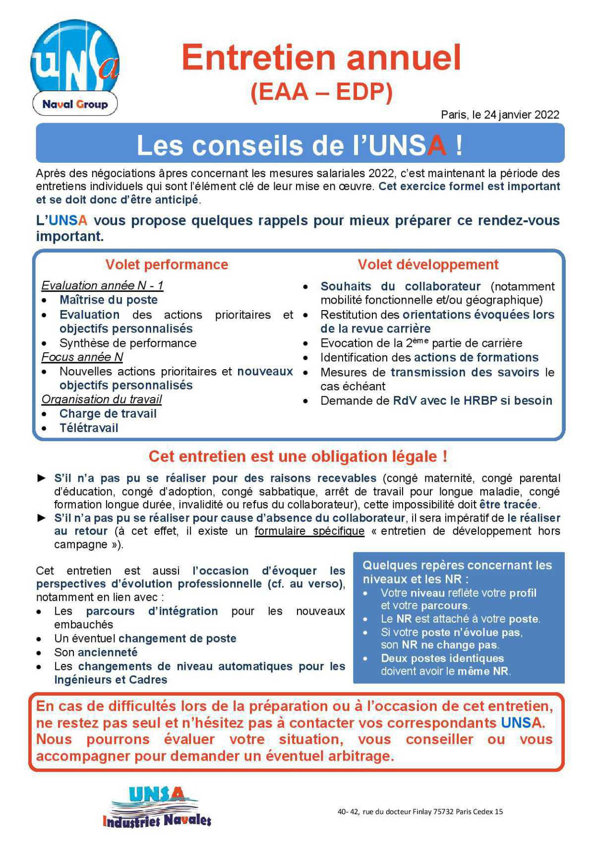 Entretien annuel - Les conseils de l’UNSA - Janvier 2022 Entretien annuel - Les conseils de l’UNSA - Janvier 2022