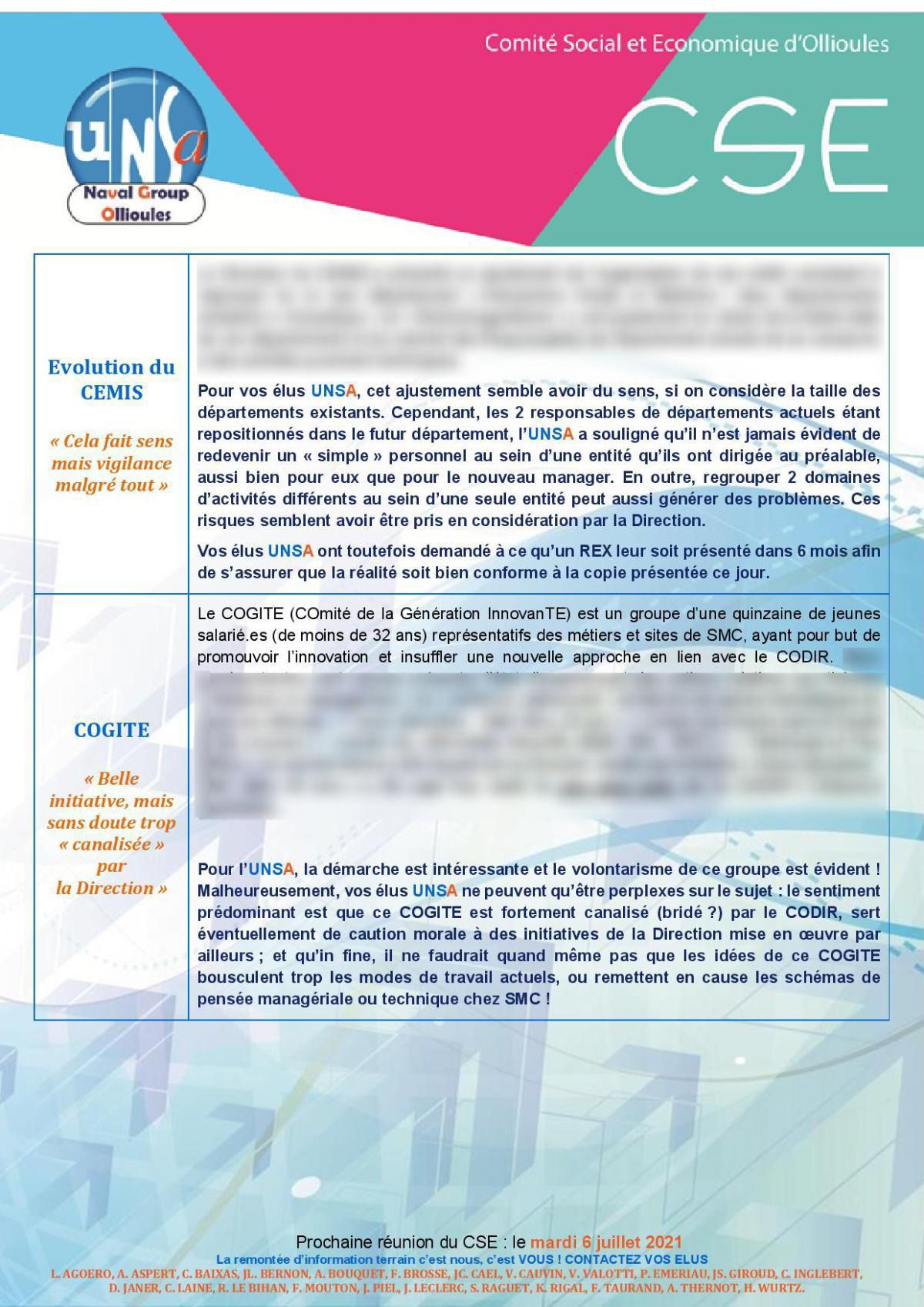 CSE d'Ollioules - réunion du 8 mars 2022 : compte rendu CSE d'Ollioules - réunion du 8 mars 2022 : compte rendu