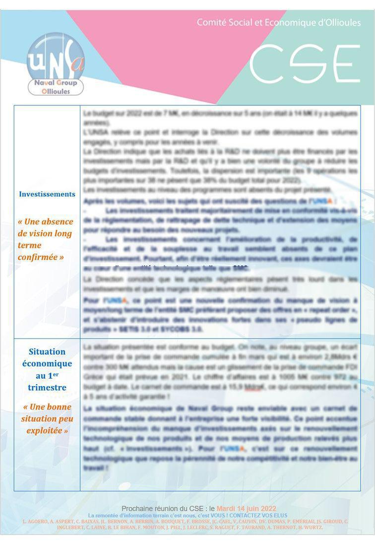 CSE d'Ollioules - Réunion du 10 mai - Compte rendu CSE d'Ollioules - Réunion du 10 mai - Compte rendu