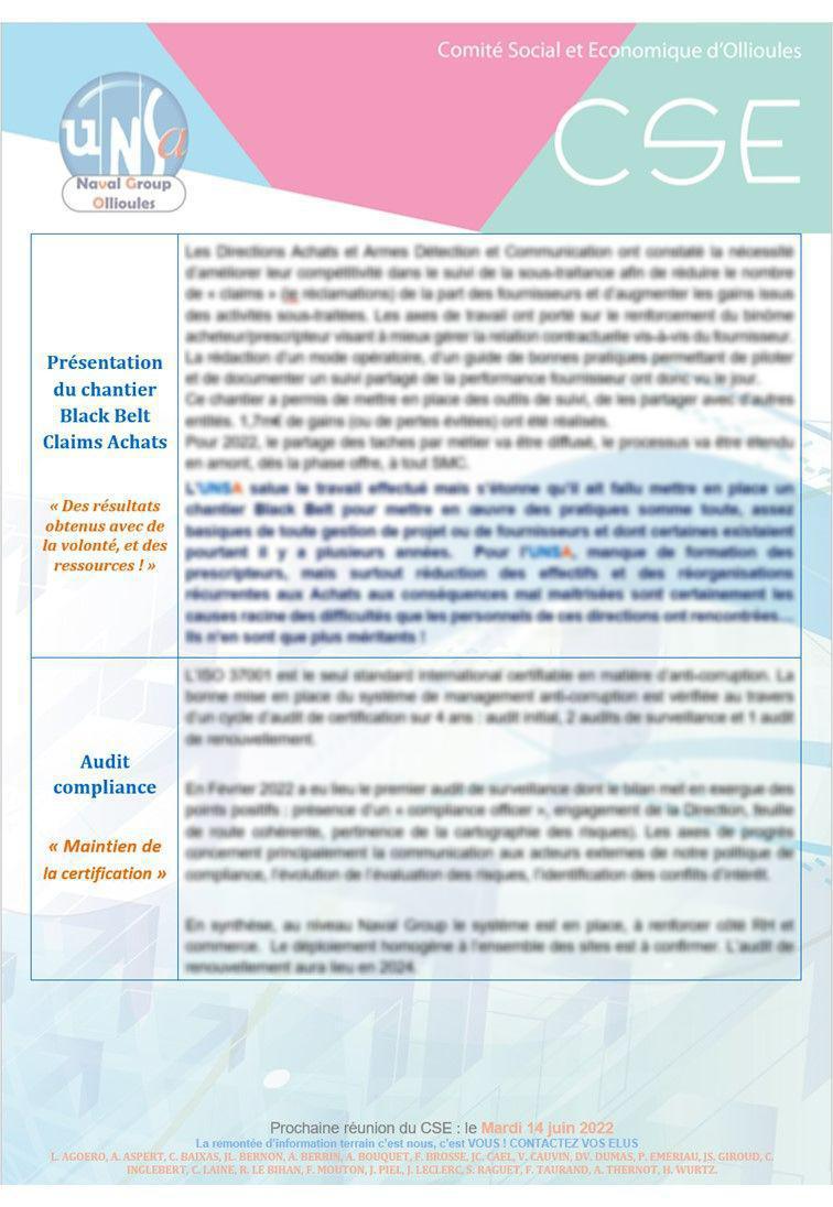 CSE d'Ollioules - Réunion du 10 mai - Compte rendu CSE d'Ollioules - Réunion du 10 mai - Compte rendu