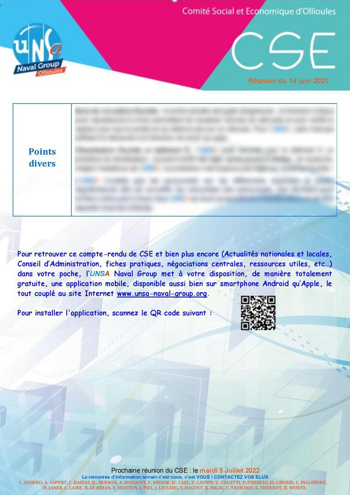 CSE d'Ollioules - Réunion du 14 juin - Compte rendu CSE d'Ollioules - Réunion du 14 juin - Compte rendu