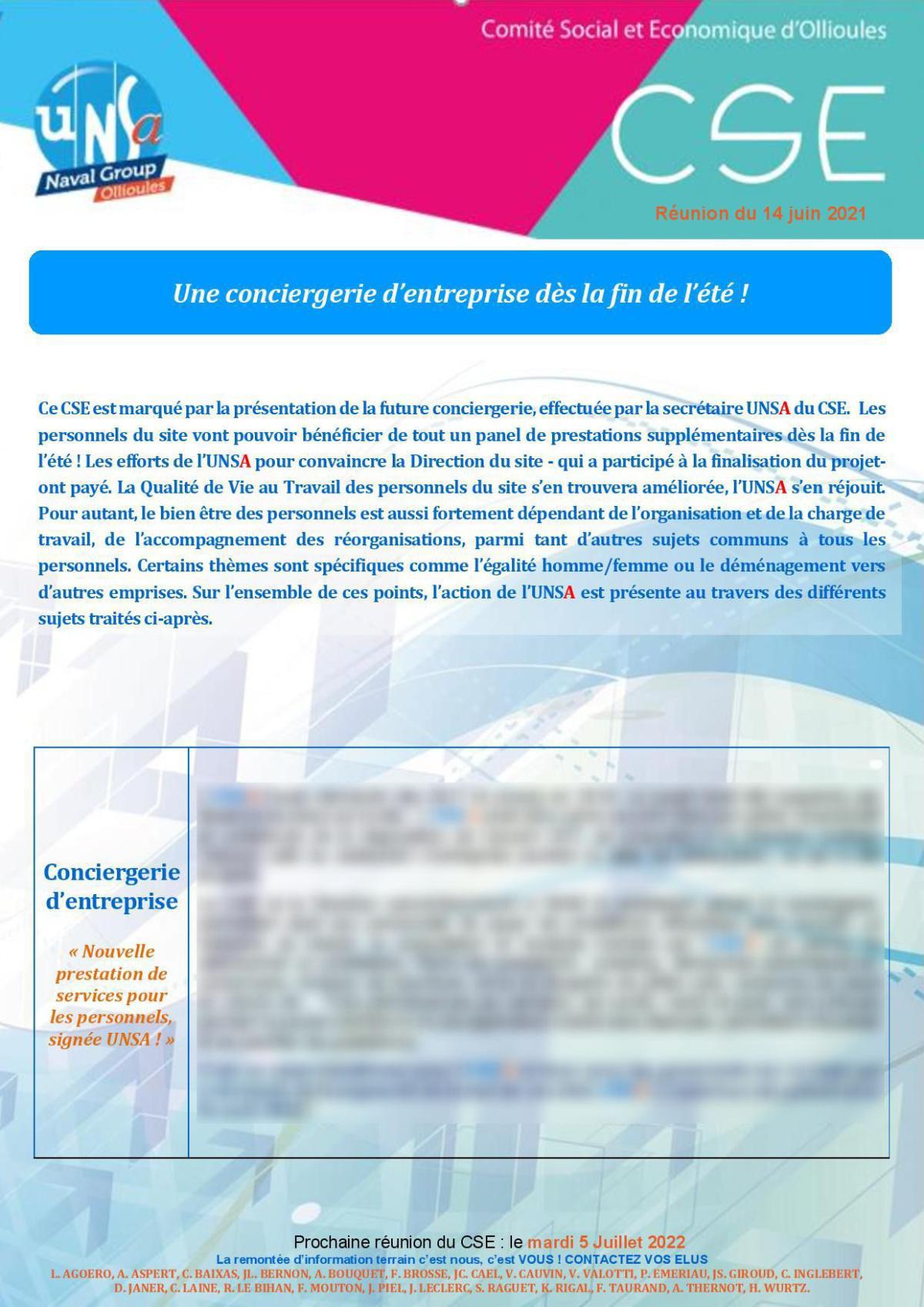 CSE d'Ollioules - Réunion du 14 juin - Compte rendu CSE d'Ollioules - Réunion du 14 juin - Compte rendu