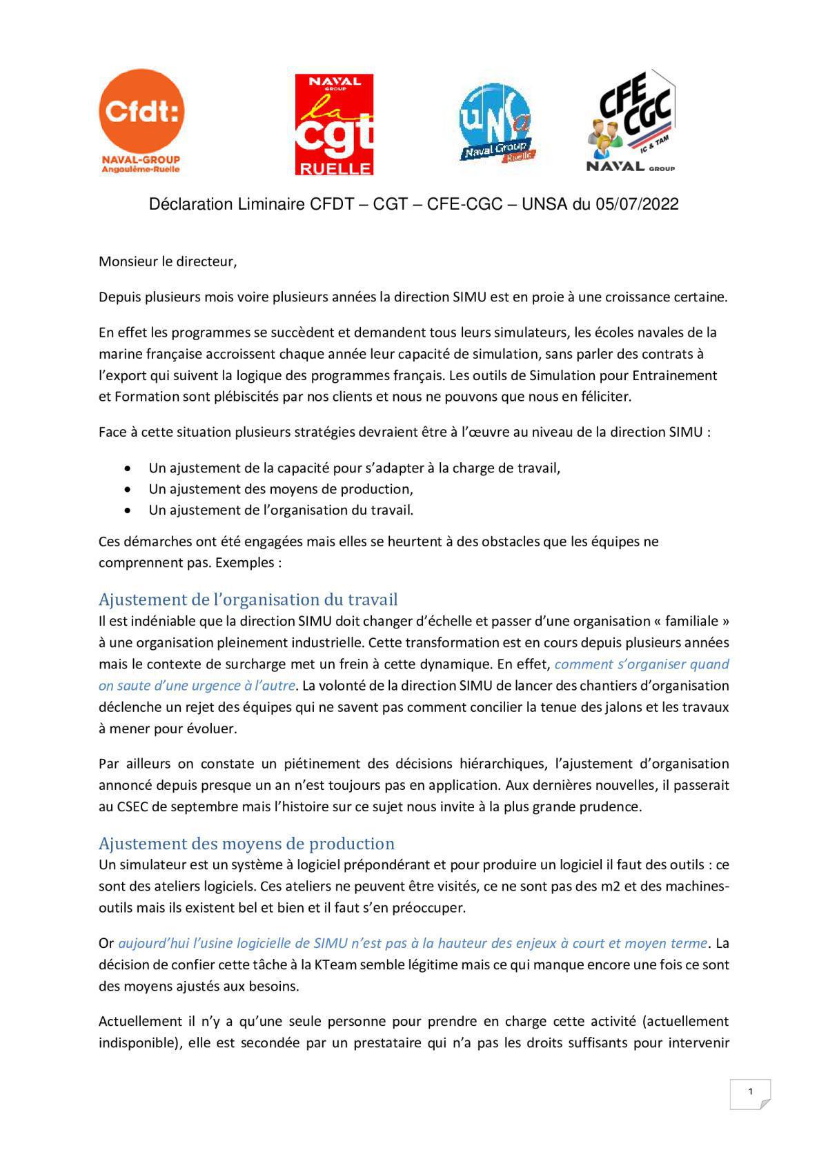 CSE de Ruelle - Réunion du 5 juillet 2022 CSE de Ruelle - Réunion du 5 juillet 2022