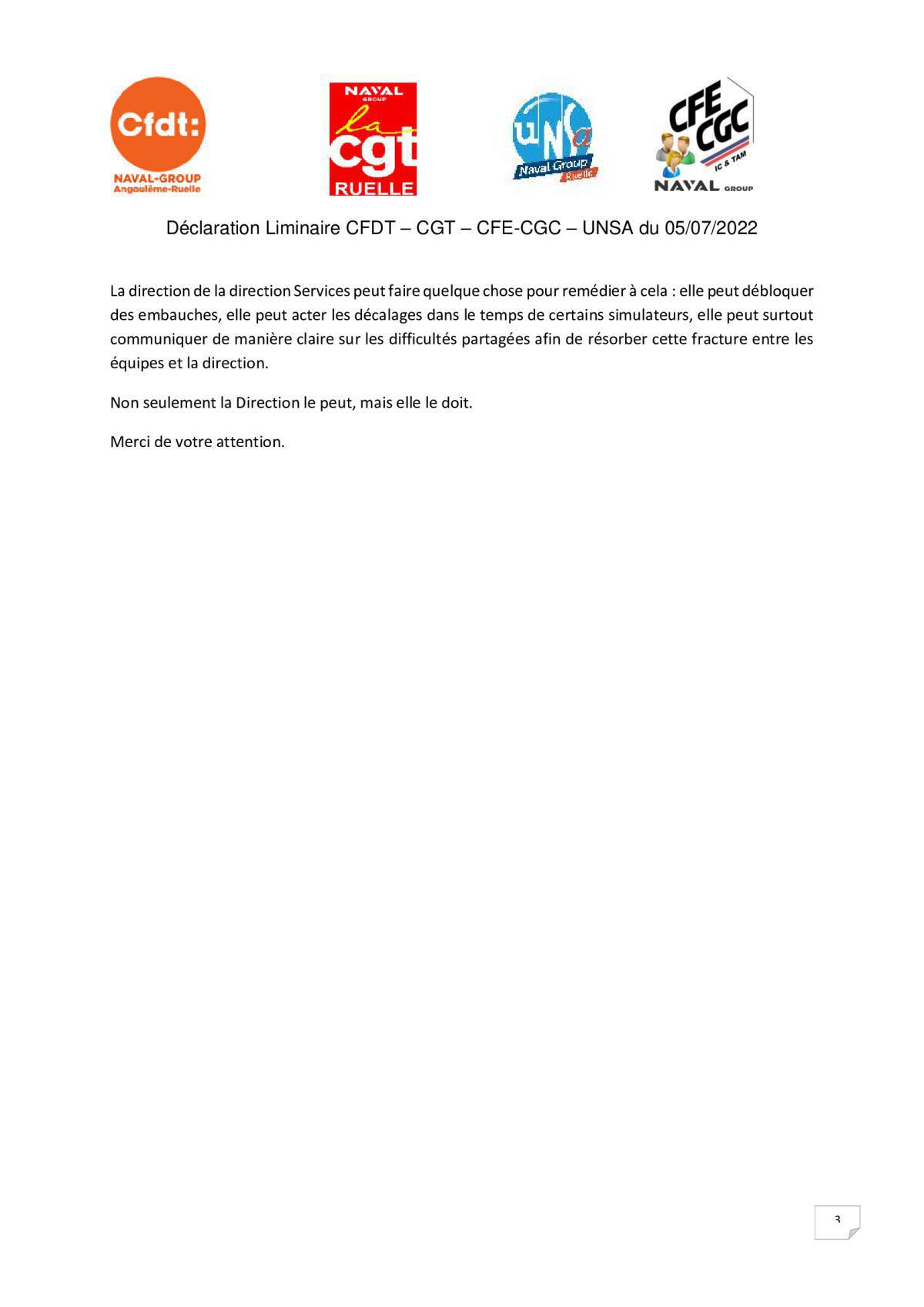 CSE de Ruelle - Réunion du 5 juillet 2022 CSE de Ruelle - Réunion du 5 juillet 2022