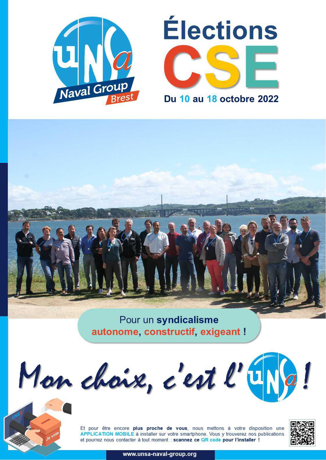 Elections CSE 2022 : mon choix, c'est l'UNSA Brest !
