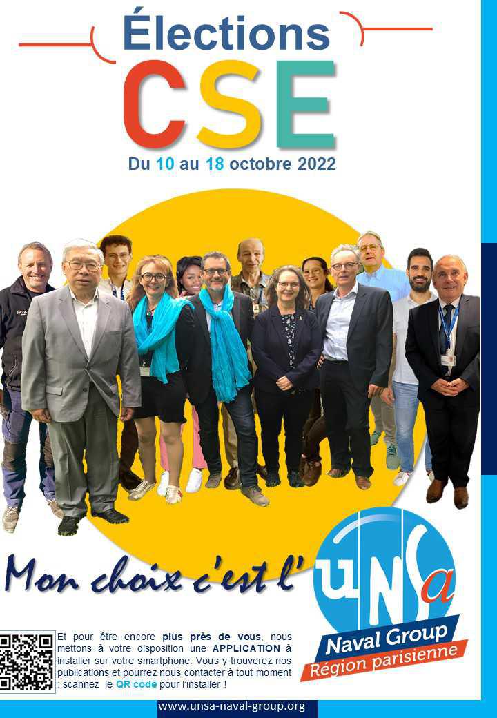 Elections CSE 2022 : mon choix, c'est l'UNSA Région Parisienne !