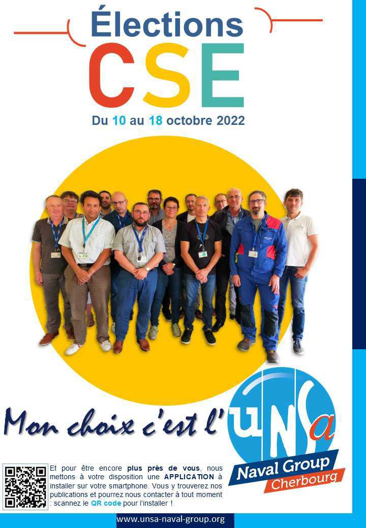 Elections CSE 2022 : mon choix, c'est l'UNSA Cherbourg !