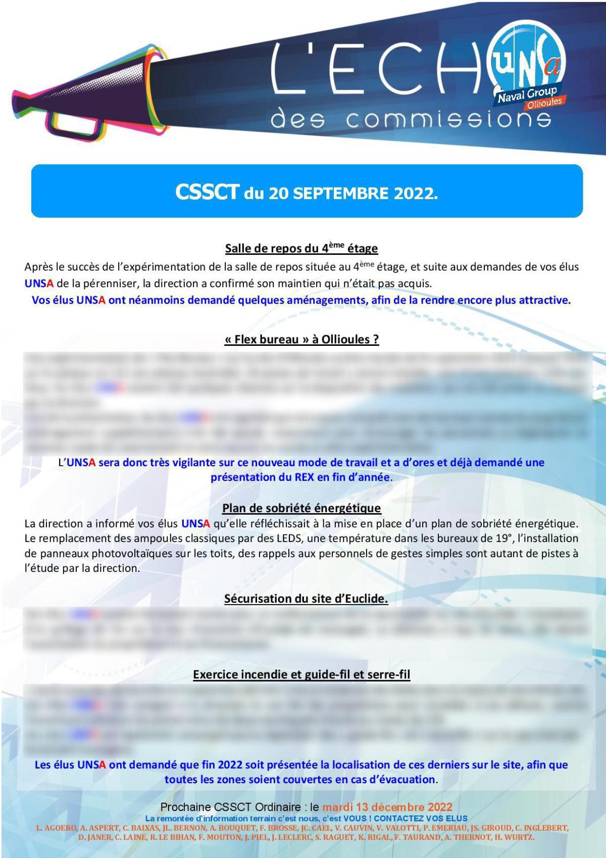 L'Echo des Commissions d'Ollioules - réunion du 20 septembre 2022 L'Echo des Commissions d'Ollioules - réunion du 20 septembre 2022