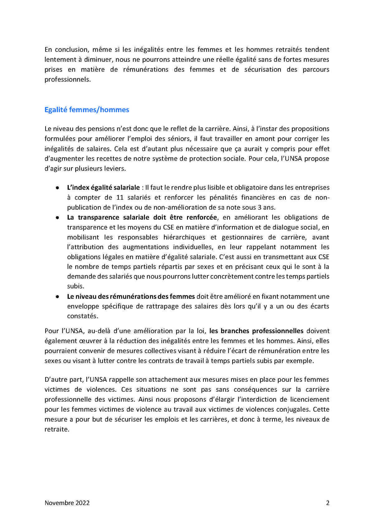 Réforme des retraites : les propositions de l'UNSA Réforme des retraites : les propositions de l'UNSA