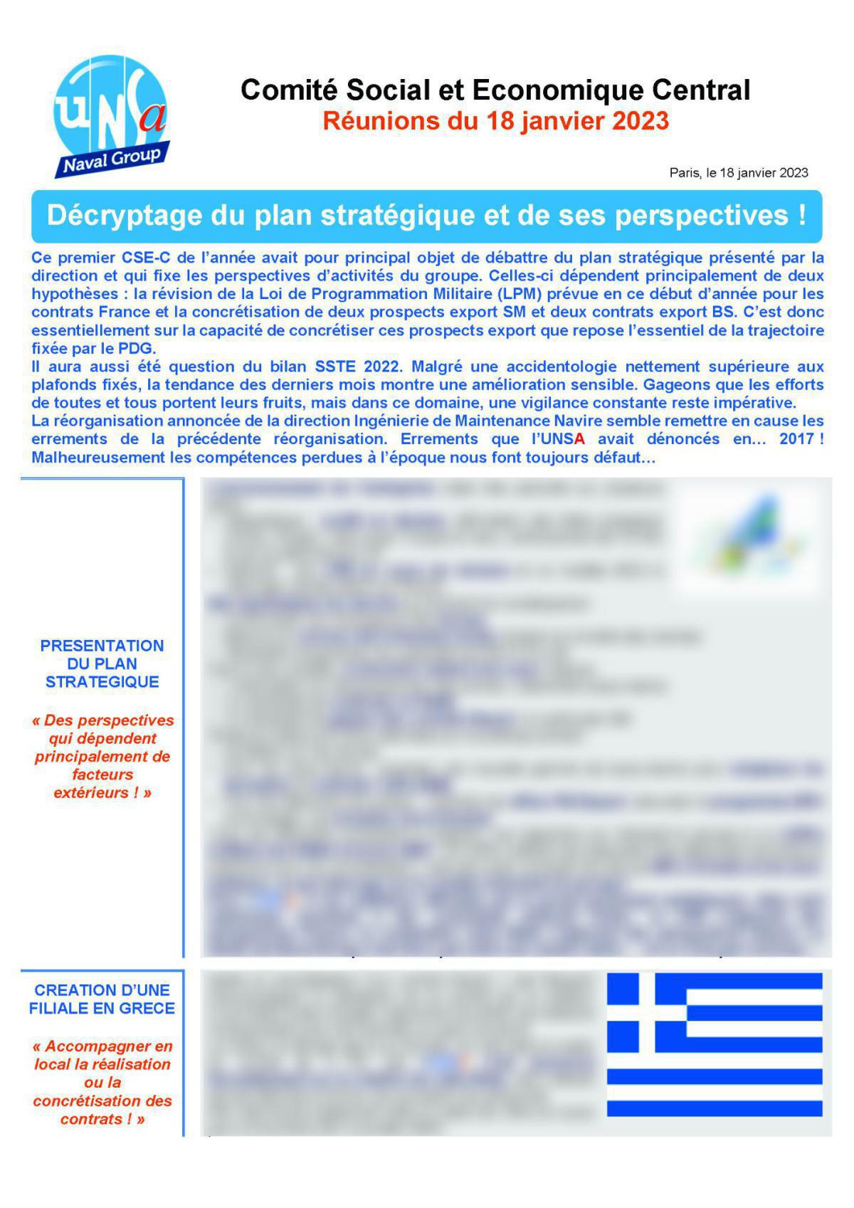 Réunion du 18 janvier 2023 - Compte rendu Réunion du 18 janvier 2023 - Compte rendu
