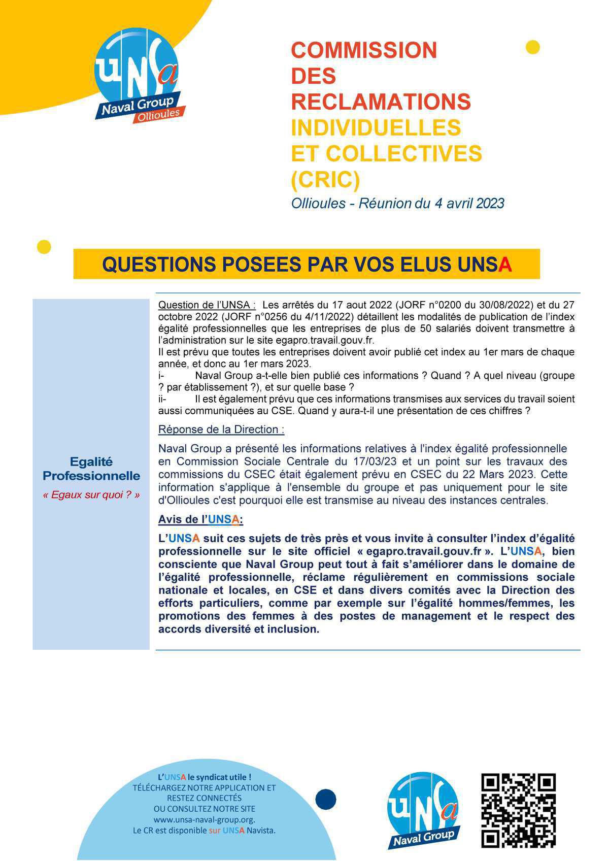 CRIC Ollioules - réunion du 4 avril 2023 CRIC Ollioules - réunion du 4 avril 2023