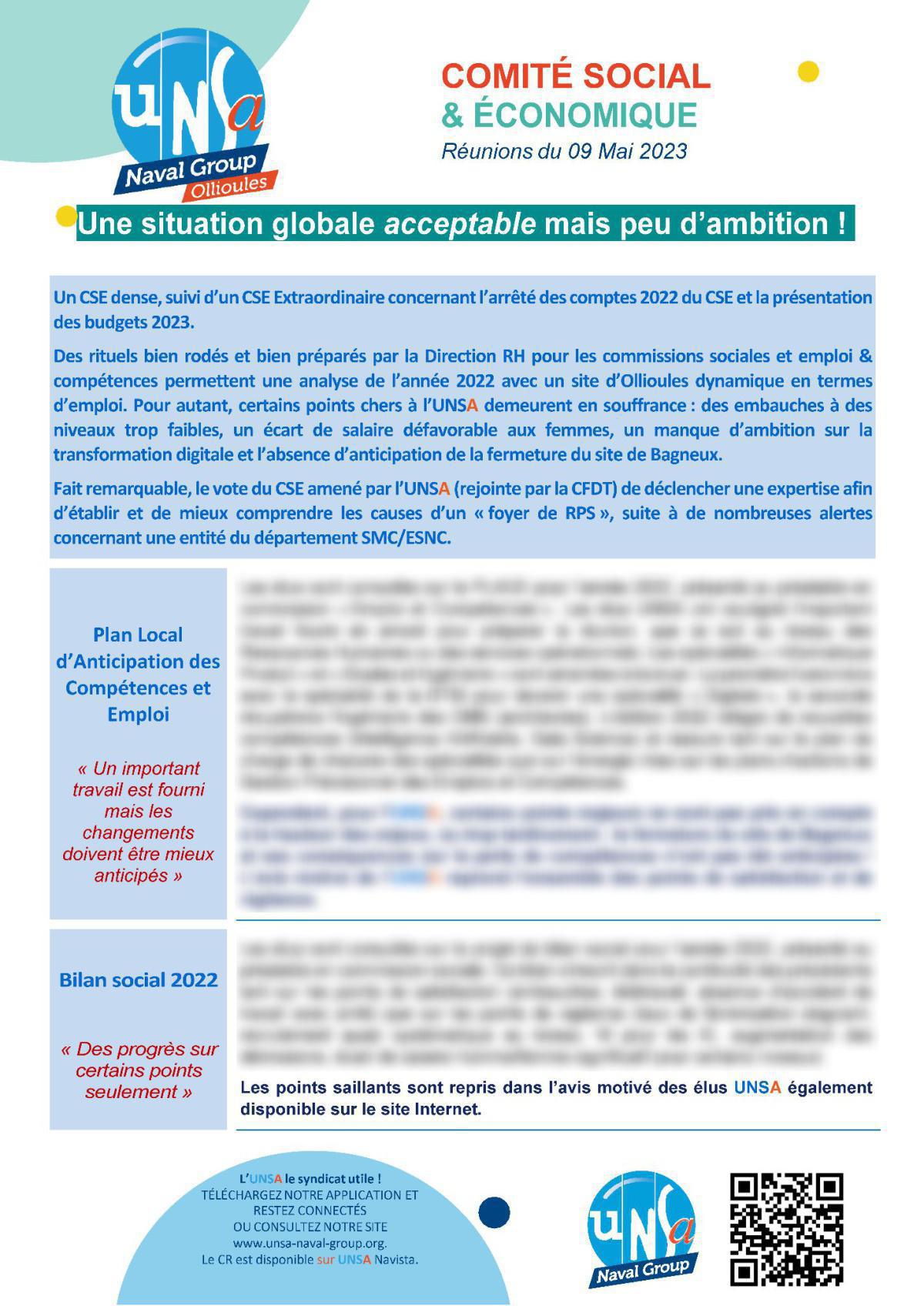 CSE d'Ollioules - Réunions du 9 mai 2023 - Compte rendu CSE d'Ollioules - Réunions du 9 mai 2023 - Compte rendu