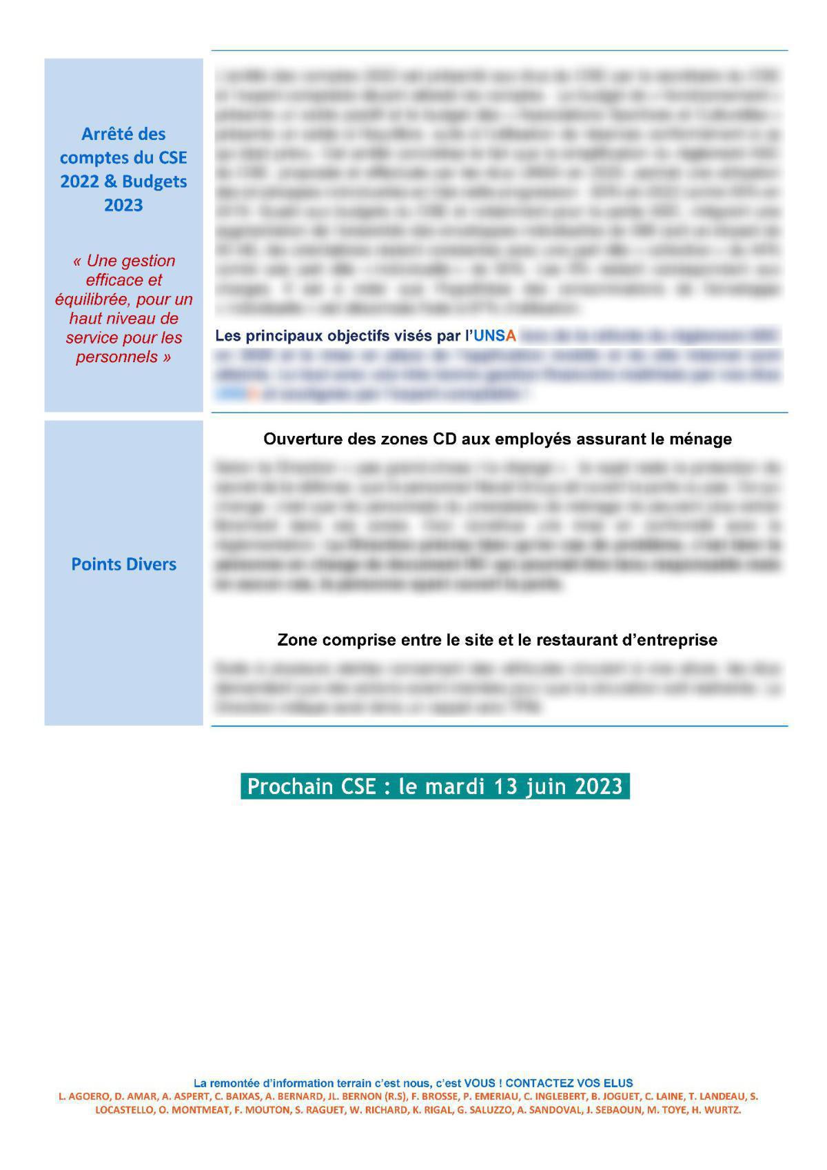 CSE d'Ollioules - Réunions du 9 mai 2023 - Compte rendu CSE d'Ollioules - Réunions du 9 mai 2023 - Compte rendu