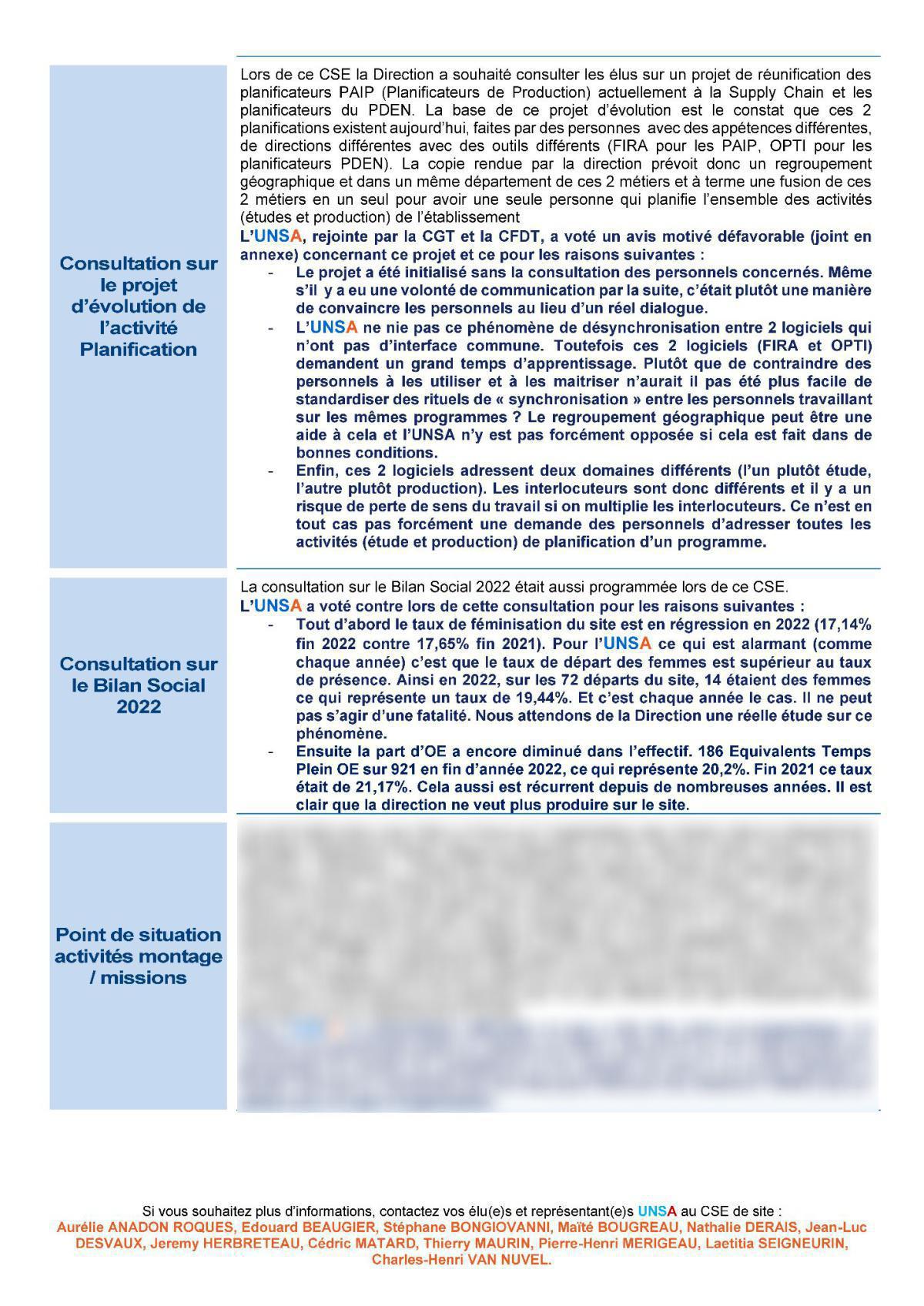 CSE de Ruelle - Réunion du 13 juin 2023 - Compte rendu CSE de Ruelle - Réunion du 13 juin 2023 - Compte rendu