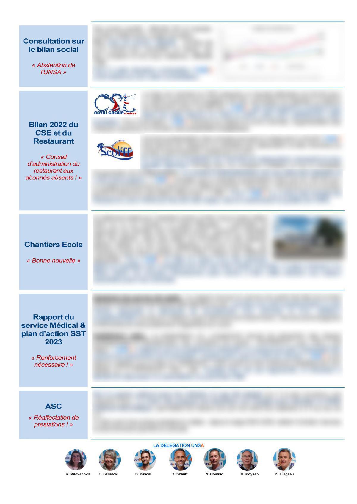 CSE de Lorient - Réunion du 13 juin 2023 - Compte rendu CSE de Lorient - Réunion du 13 juin 2023 - Compte rendu