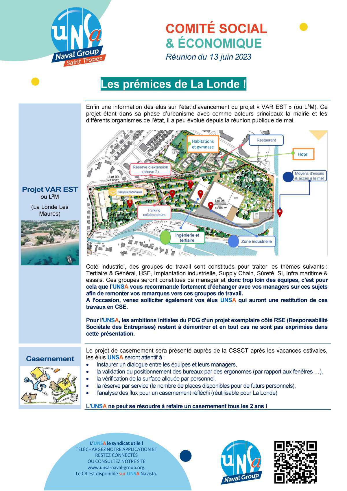 CSE de Saint Tropez - Réunion du 13 juin 2023 - Compte rendu