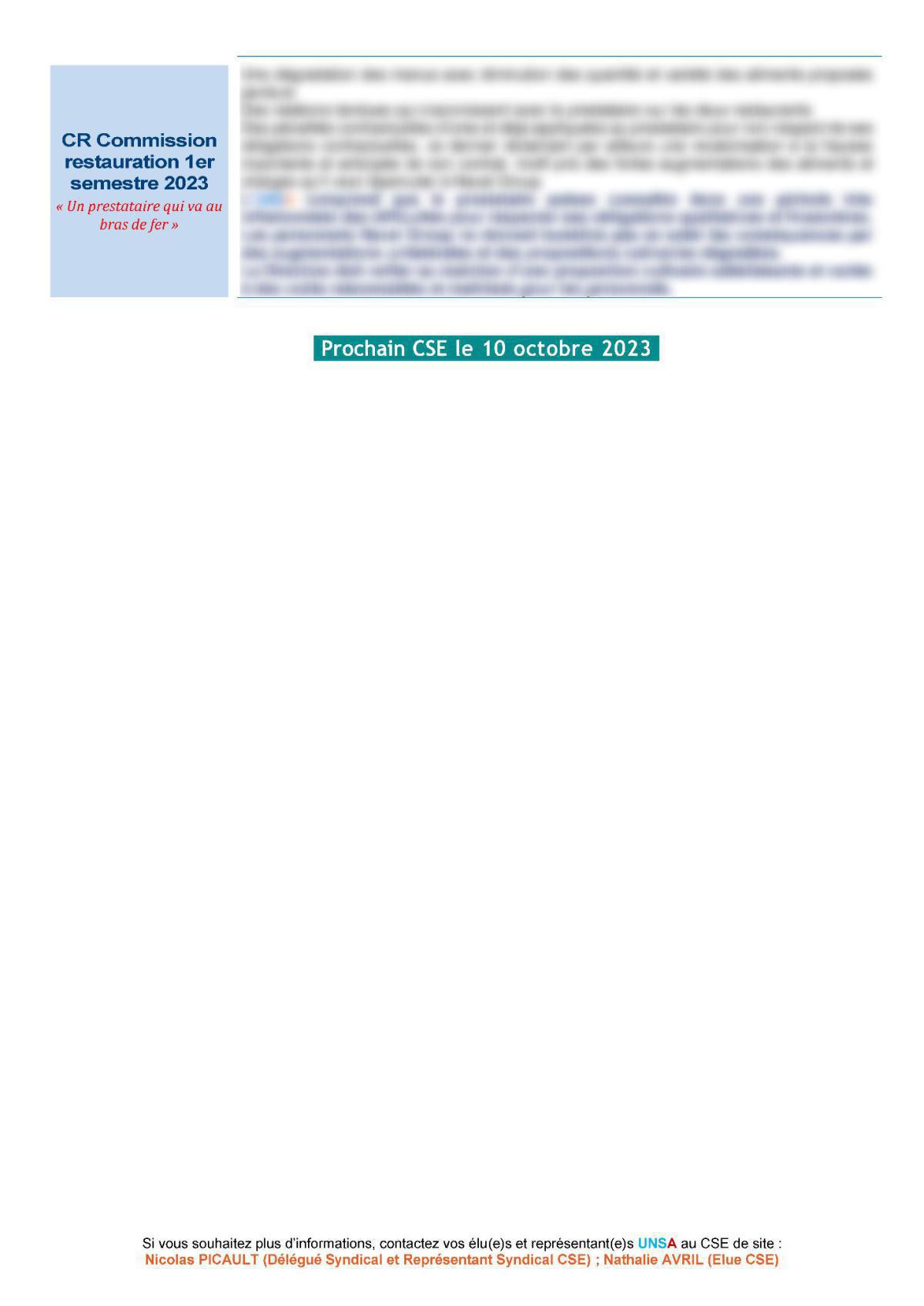 CSE Région Parisienne - Réunion du 12 septembre 2023 - Compte rendu CSE Région Parisienne - Réunion du 12 septembre 2023 - Compte rendu