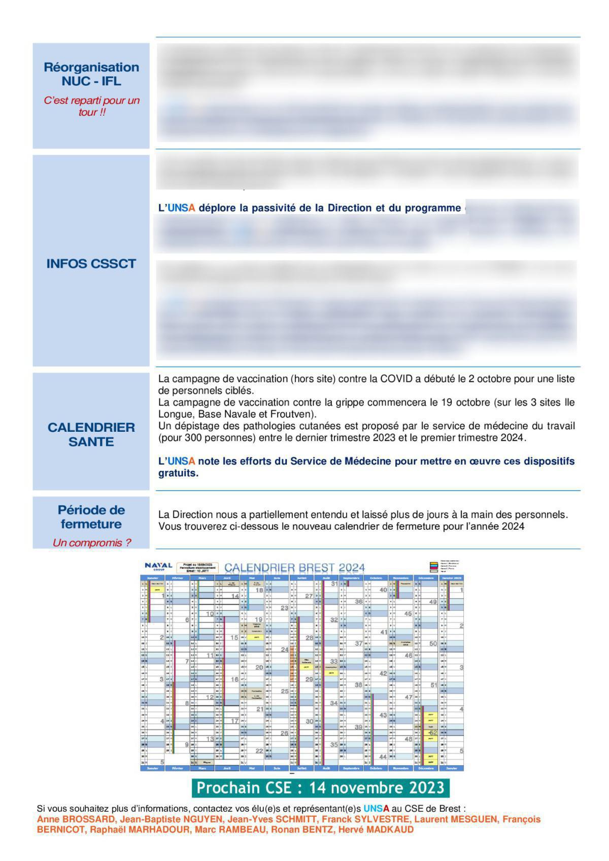 CSE de Brest - Réunion du 10 octobre 2023 - Déclaration liminaire et Compte rendu CSE de Brest - Réunion du 10 octobre 2023 - Déclaration liminaire et Compte rendu