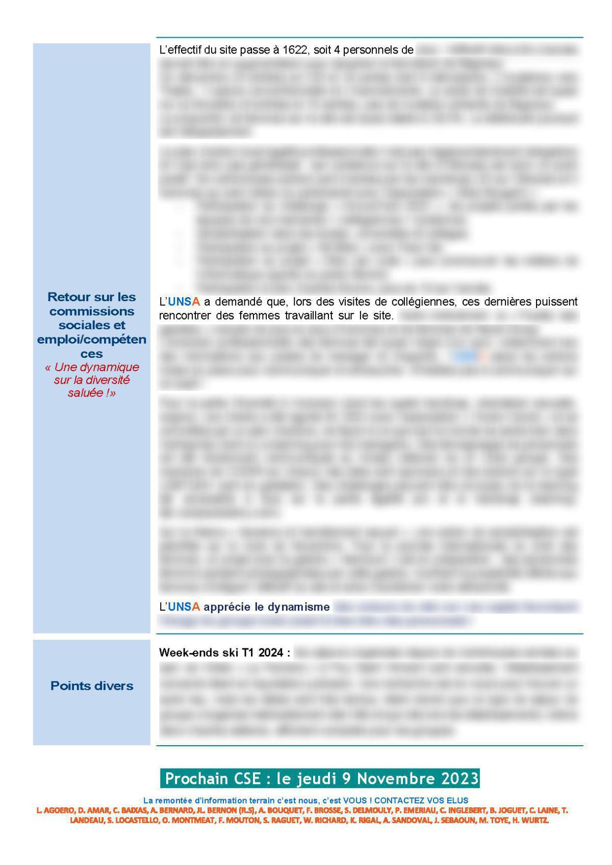 CSE d'Ollioules - Réunion du 10 octobre 2023 - Compte rendu CSE d'Ollioules - Réunion du 10 octobre 2023 - Compte rendu