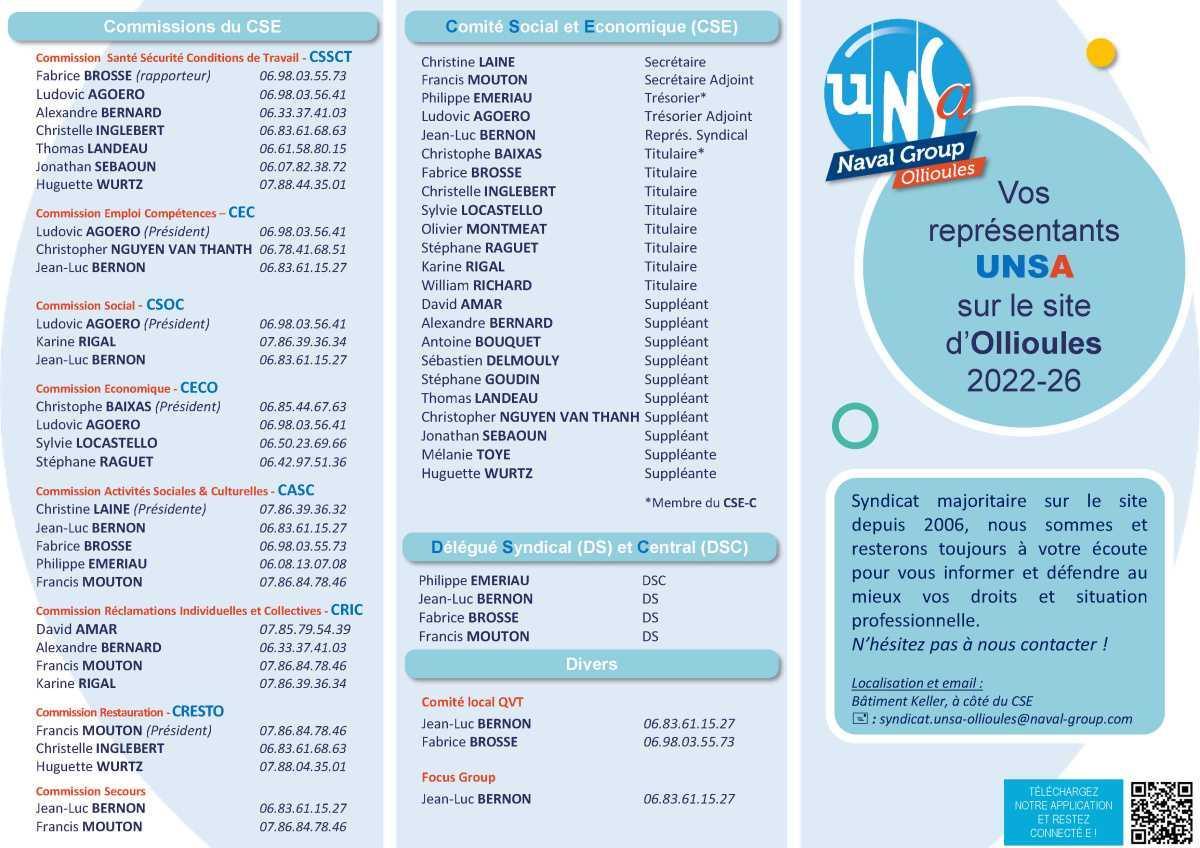 Vos représentants UNSA à Ollioules !