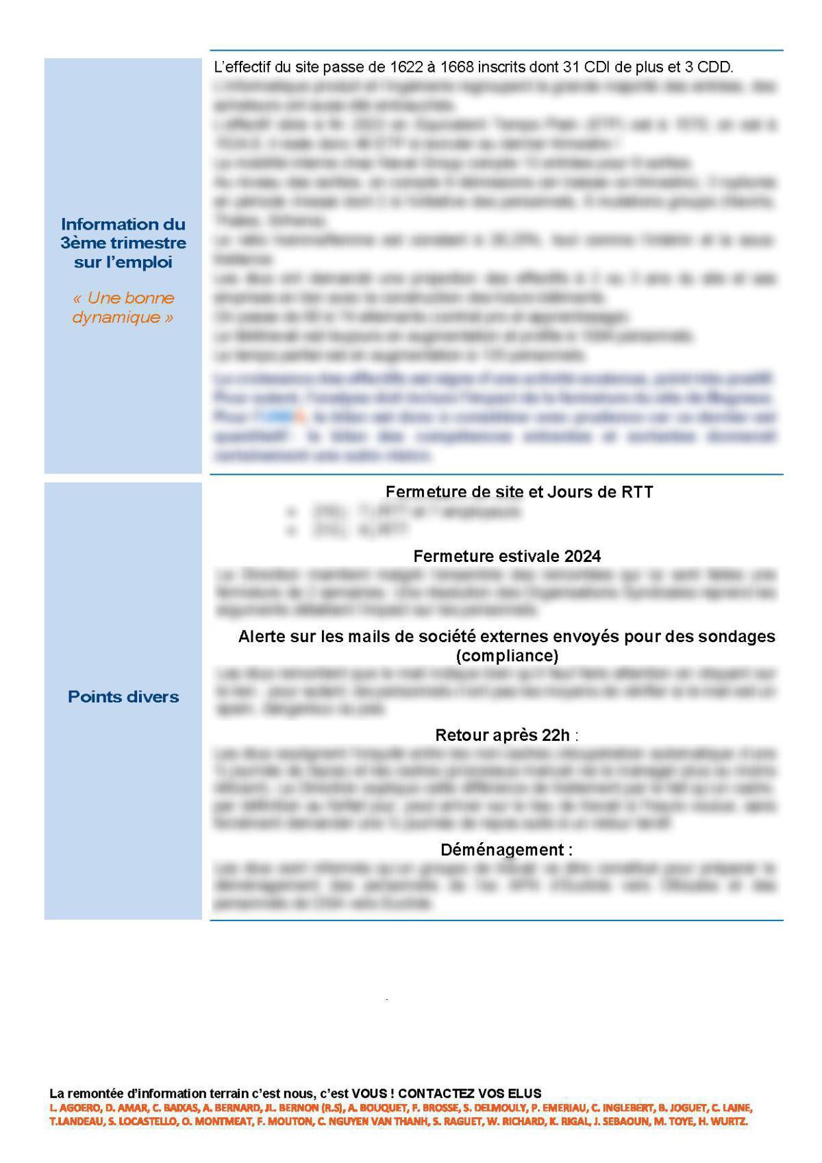 CSE d'Ollioules - Réunion des 13 et 24 novembre 2023 - Compte rendu CSE d'Ollioules - Réunion des 13 et 24 novembre 2023 - Compte rendu