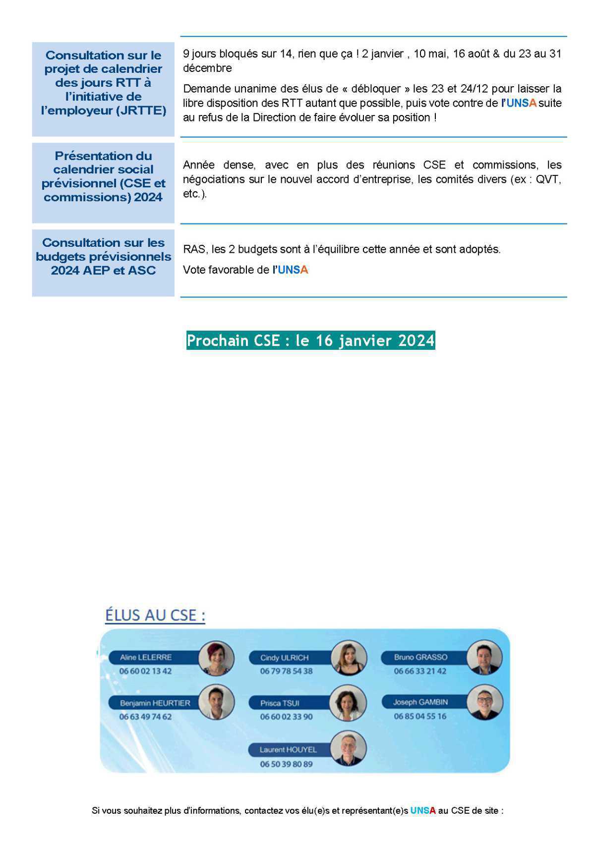 CSE de Toulon - Réunion du 5 décembre 2023 - Compte-rendu CSE de Toulon - Réunion du 5 décembre 2023 - Compte-rendu