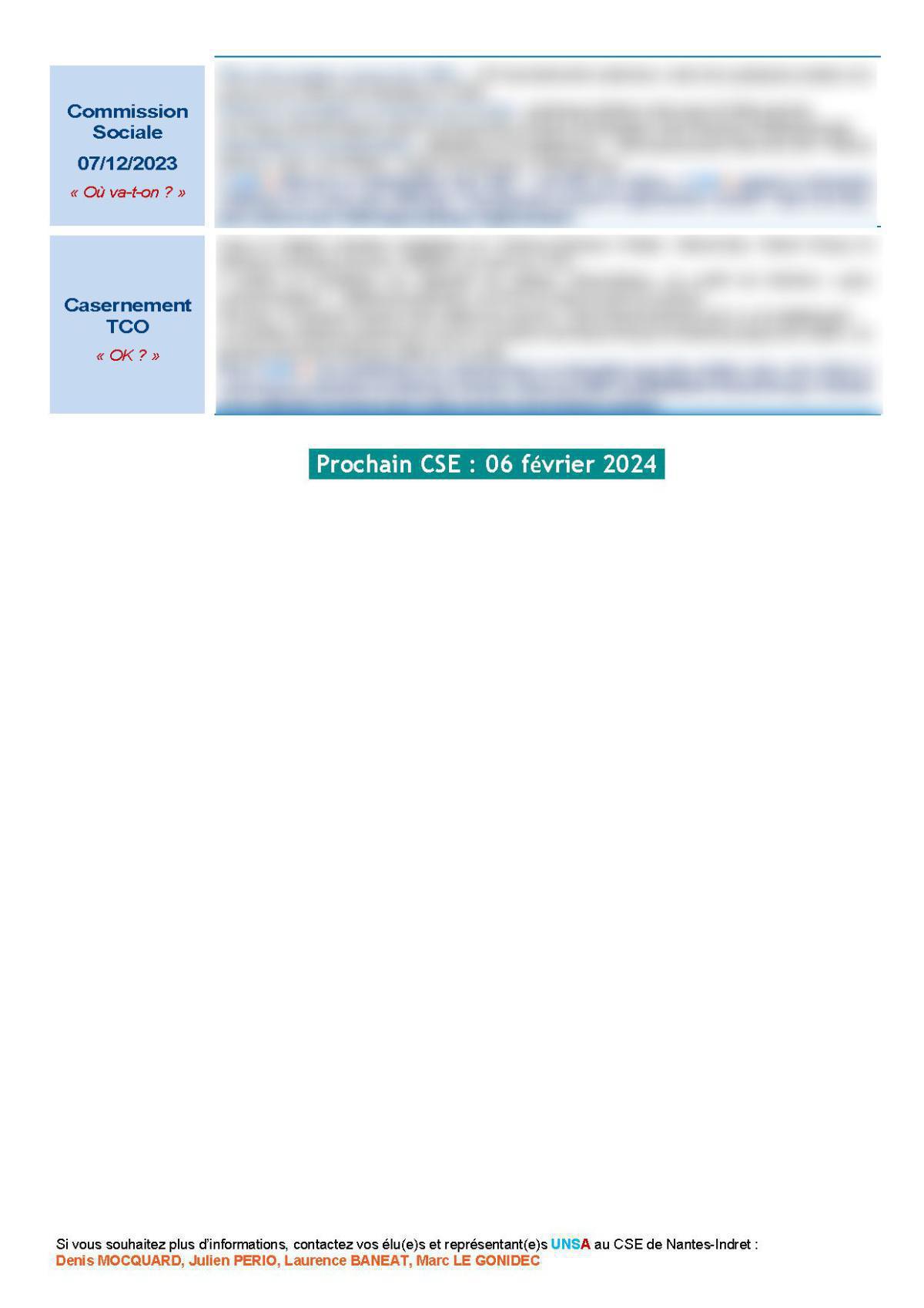 CSE d'Indret - Réunion du 9 janvier 2024 CSE d'Indret - Réunion du 9 janvier 2024