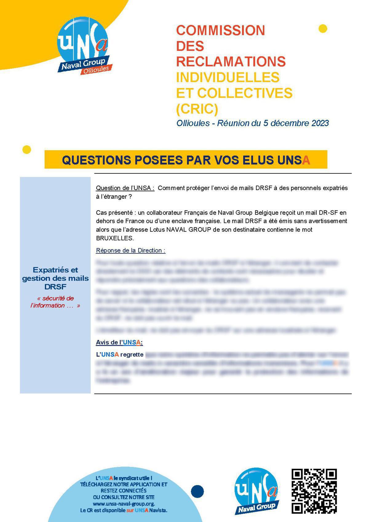 CRIC Ollioules - réunion du 5 décembre 2023 CRIC Ollioules - réunion du 5 décembre 2023
