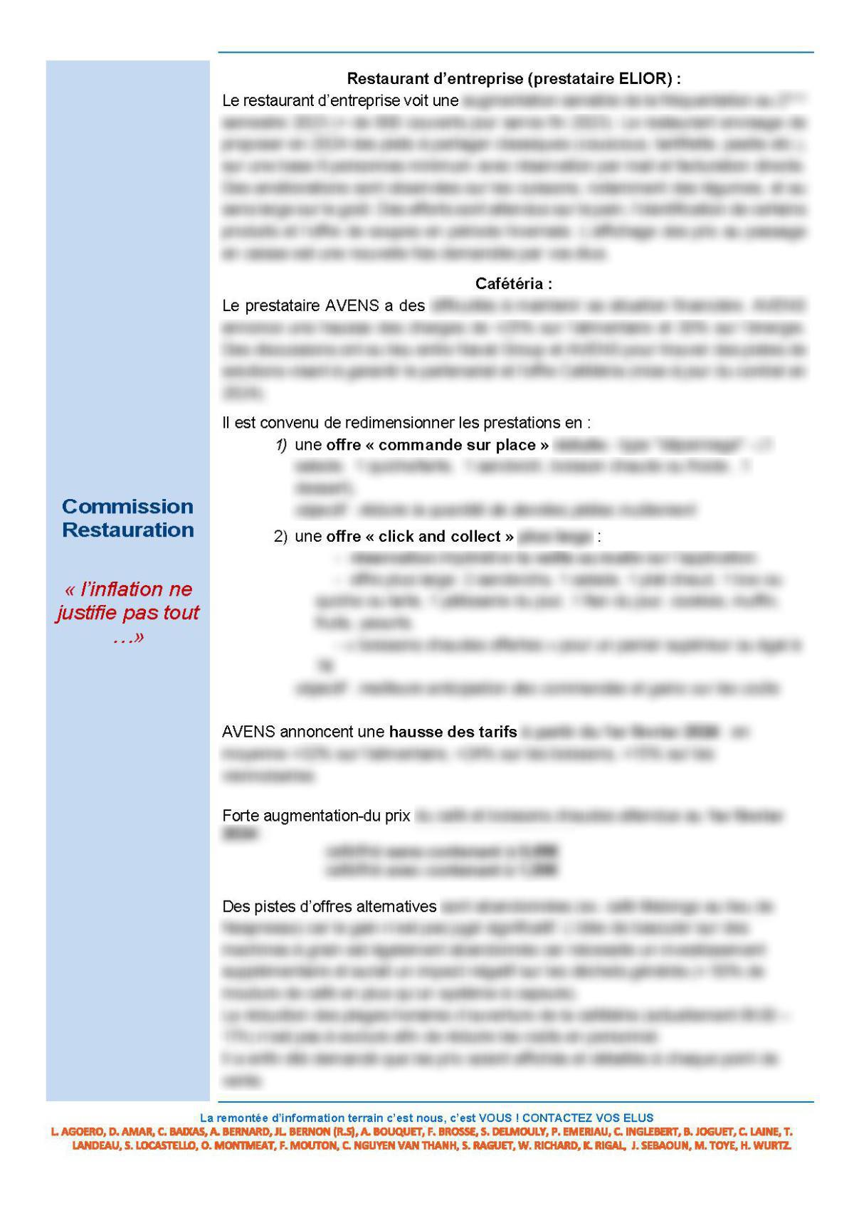 CSE d'Ollioules - Réunion du 16 janvier 2024 - Compte rendu 2ème partie CSE d'Ollioules - Réunion du 16 janvier 2024 - Compte rendu 2ème partie