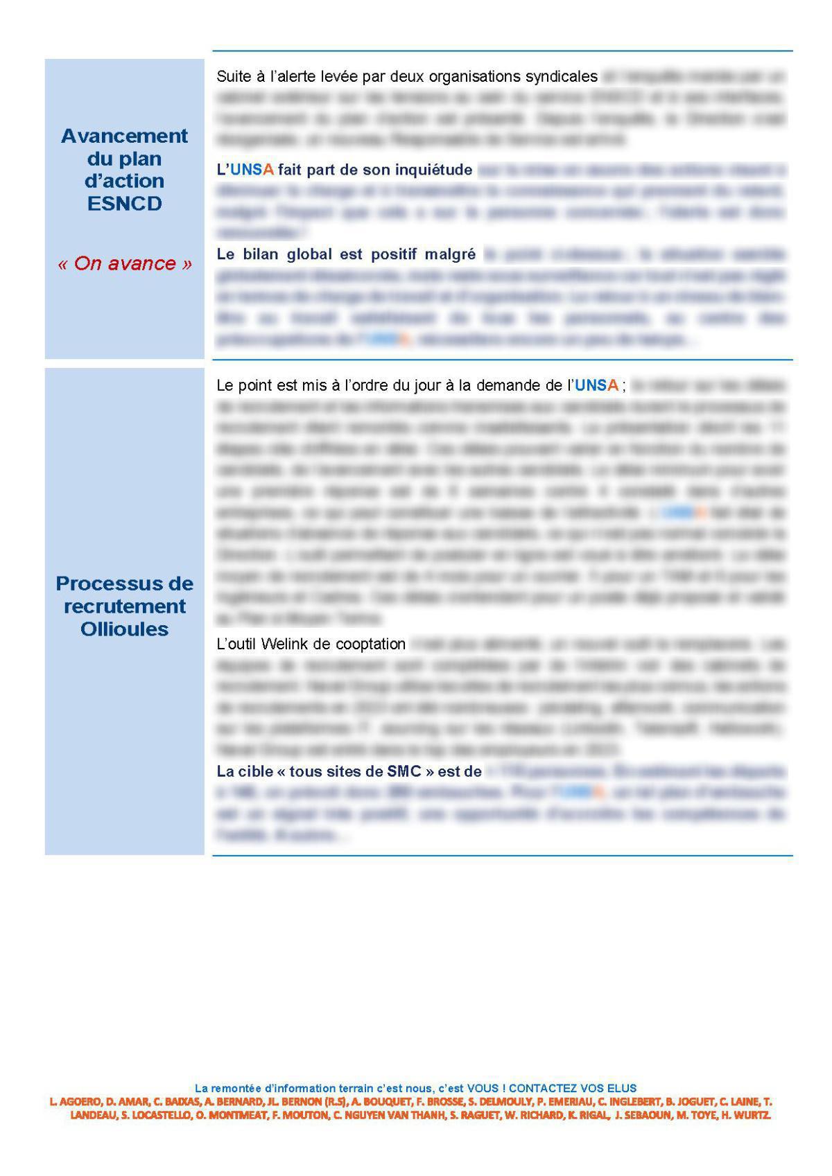 CSE d'Ollioules - Réunion du 16 janvier 2024 - Compte rendu 1ère partie CSE d'Ollioules - Réunion du 16 janvier 2024 - Compte rendu 1ère partie