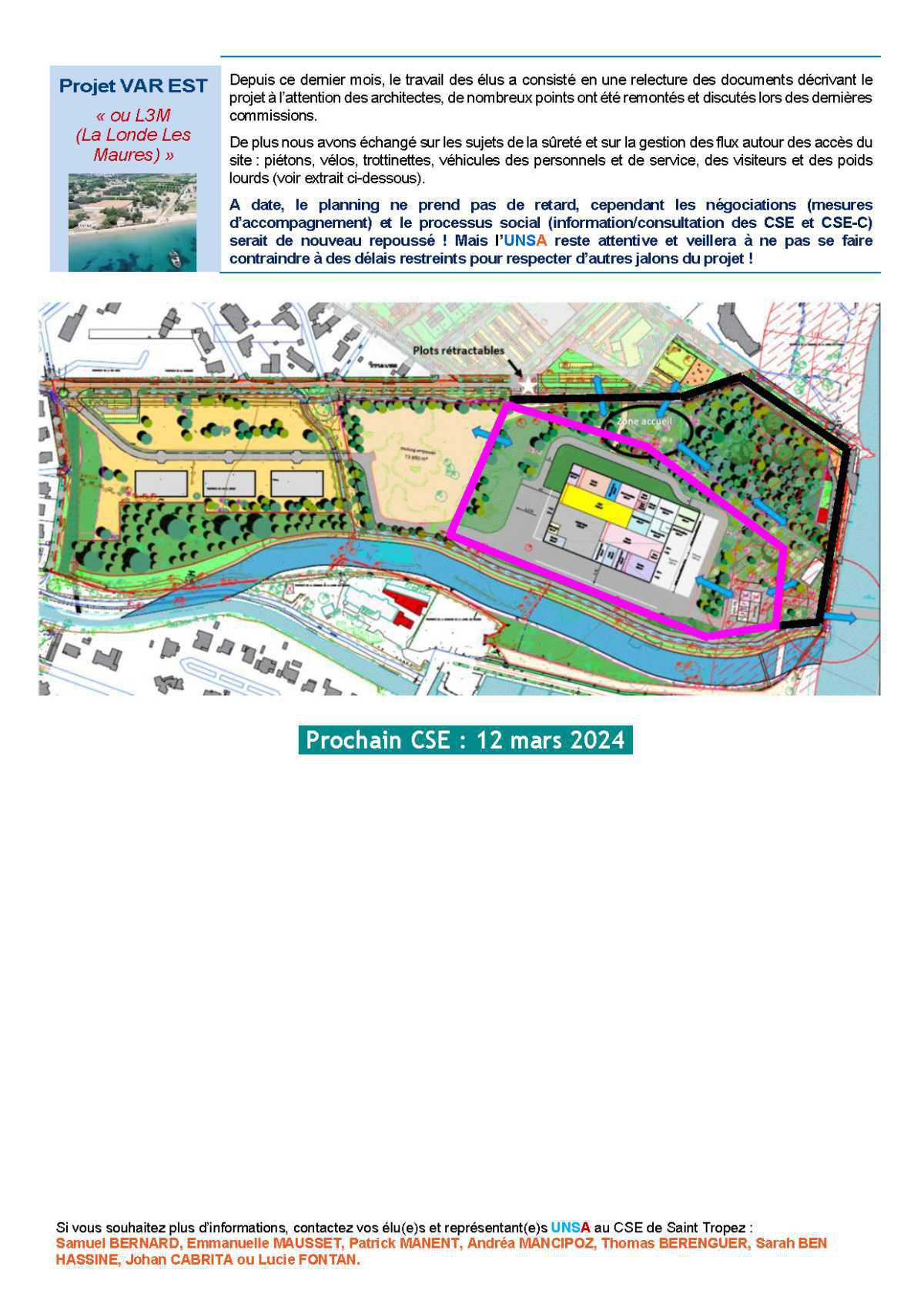 CSE de Saint Tropez - Réunion du 13 février 2024 - Compte rendu CSE de Saint Tropez - Réunion du 13 février 2024 - Compte rendu