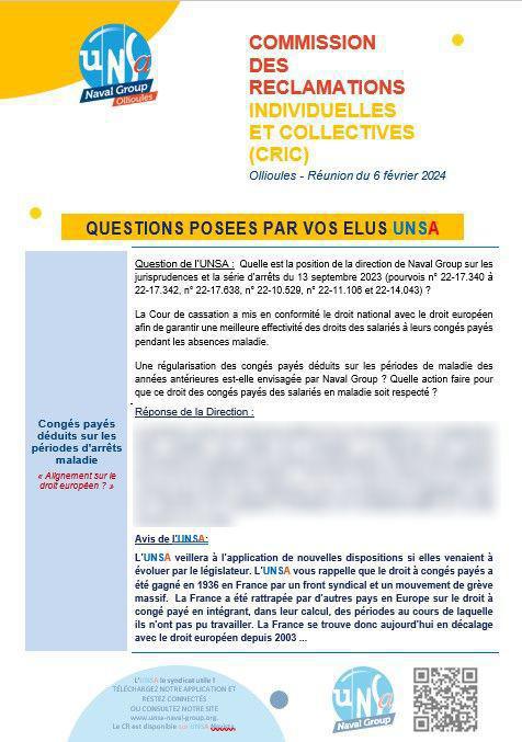 CRIC Ollioules - Réunion du 6 Février 2024 CRIC Ollioules - Réunion du 6 Février 2024