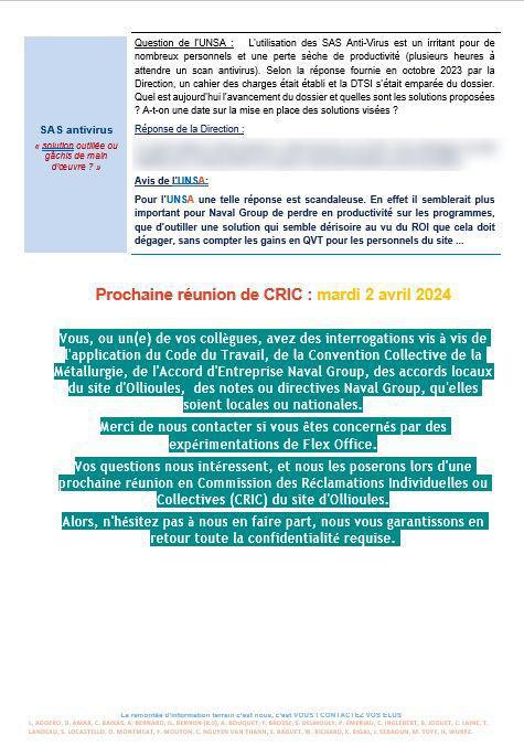 CRIC Ollioules - Réunion du 6 Février 2024
